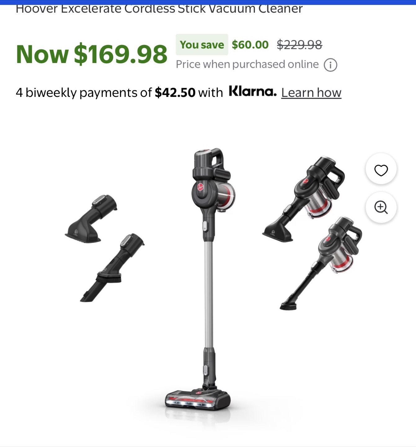 Hoover Excelerate Cordless Stick Vacuum