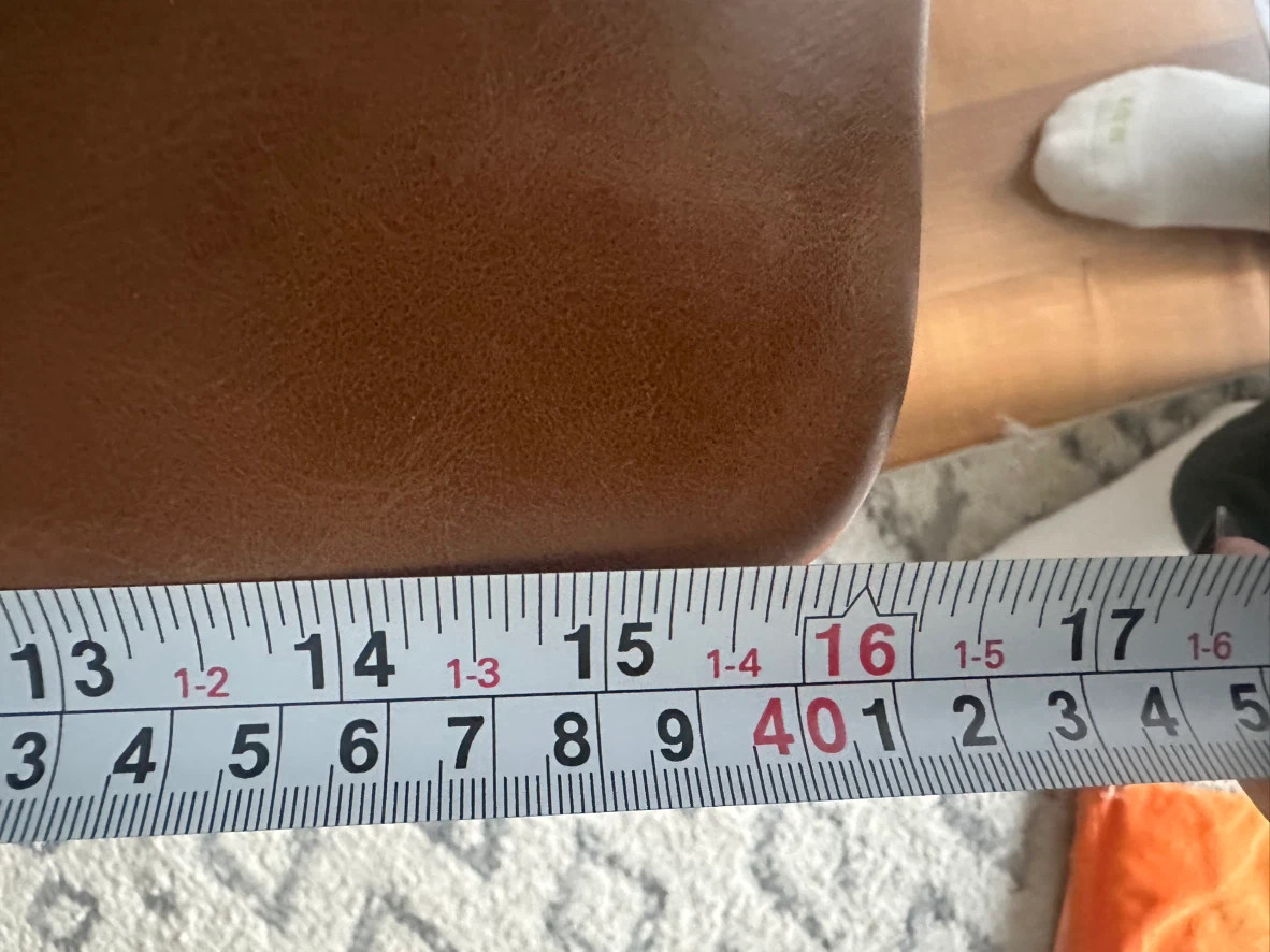 4 Tan Faux Leather Dining Chairs - photo 4