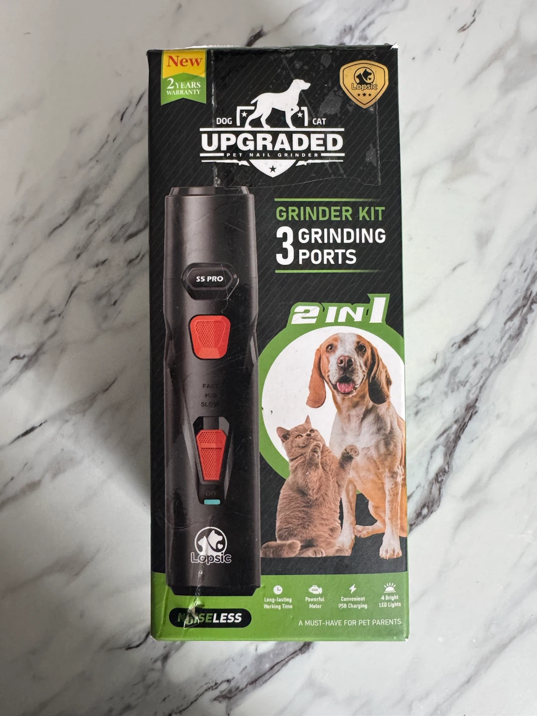 Pet Nail Grinder with Clippers - Brand new