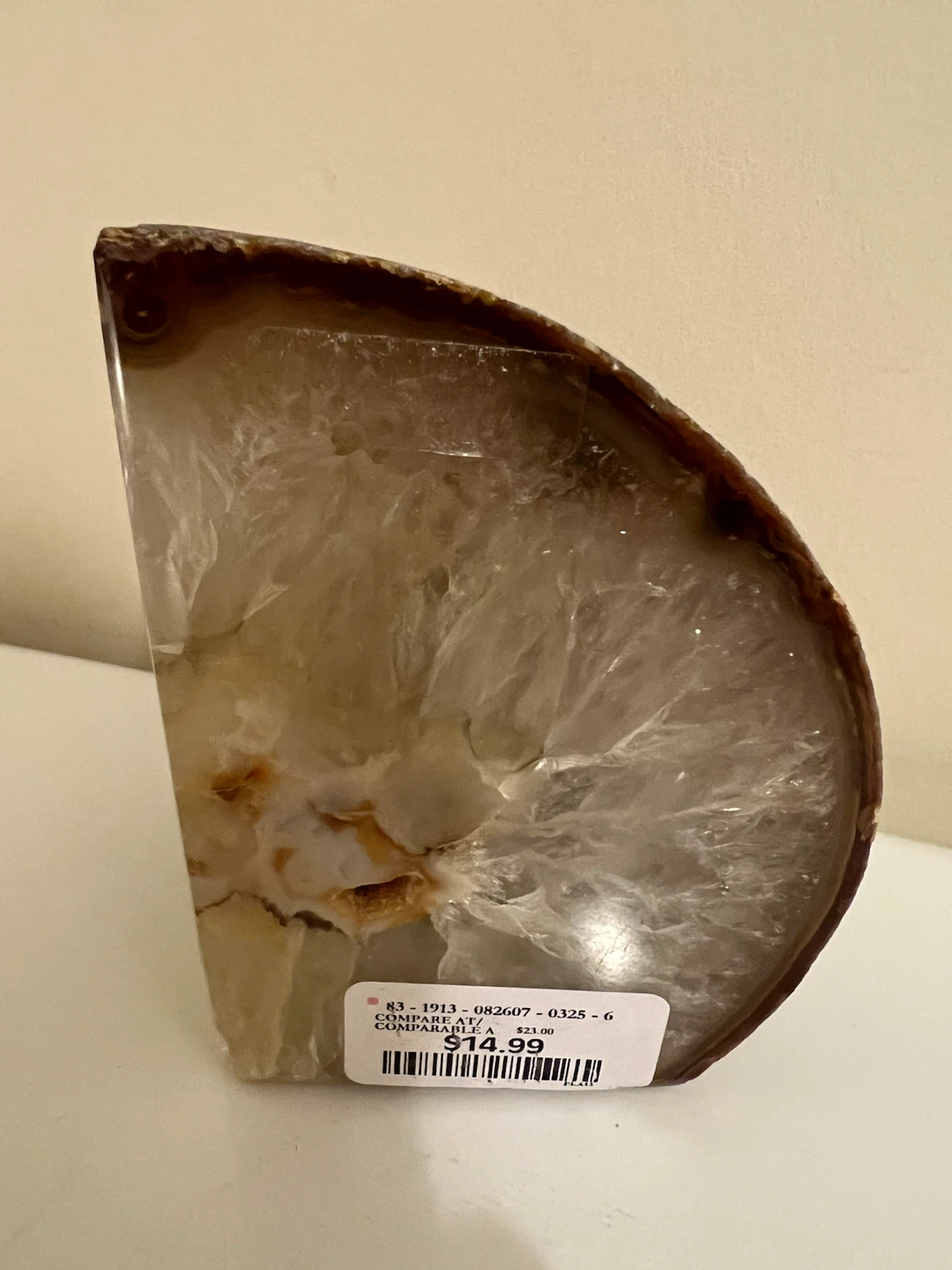 Natural Agate Geode Bookend - photo 2