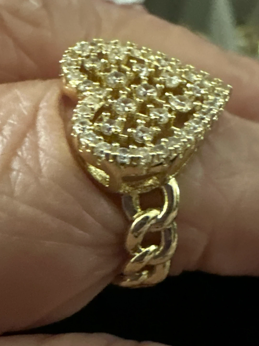 14k gold laminated Heart Ring