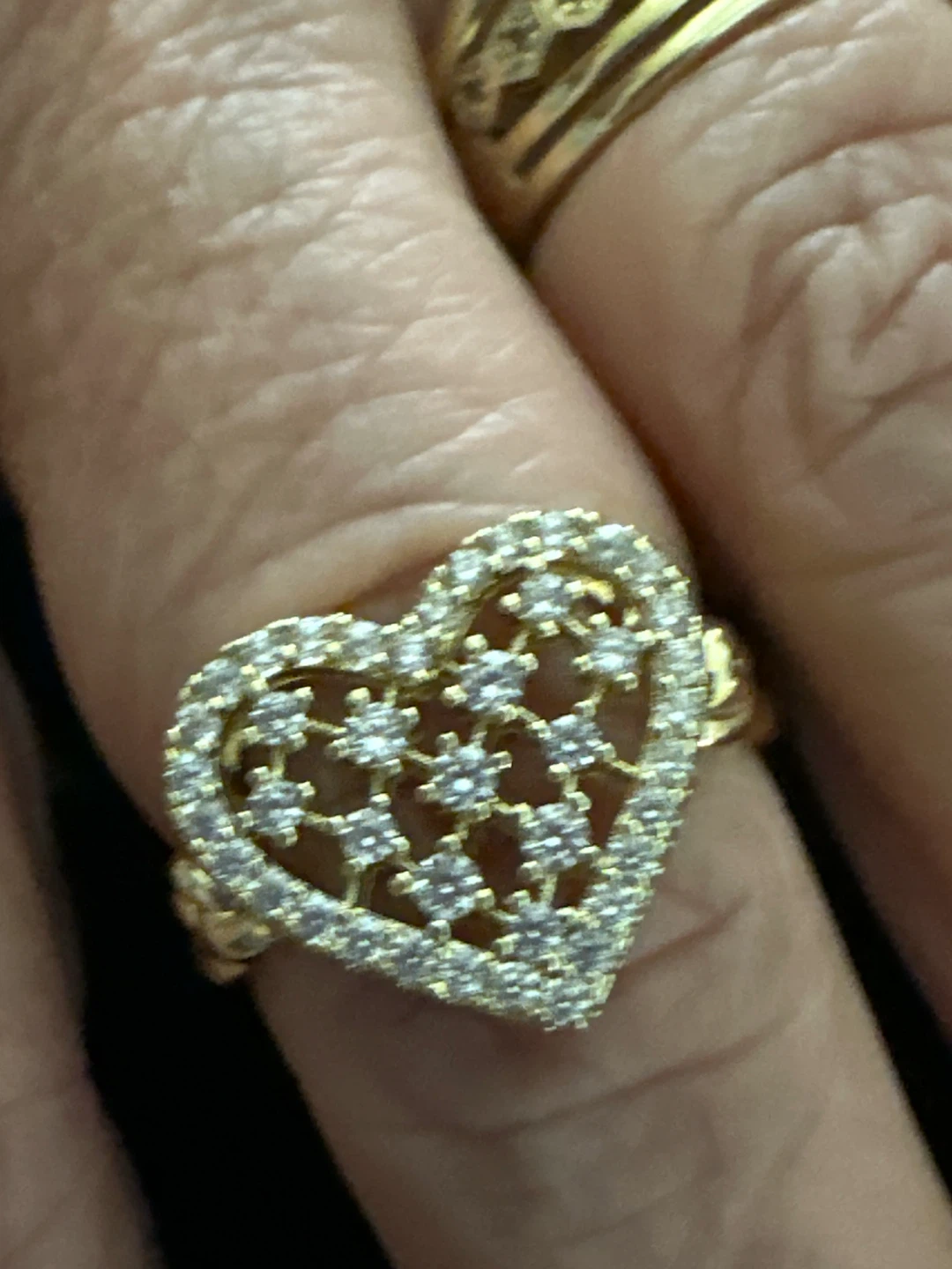 14k gold laminated Heart Ring - photo 2