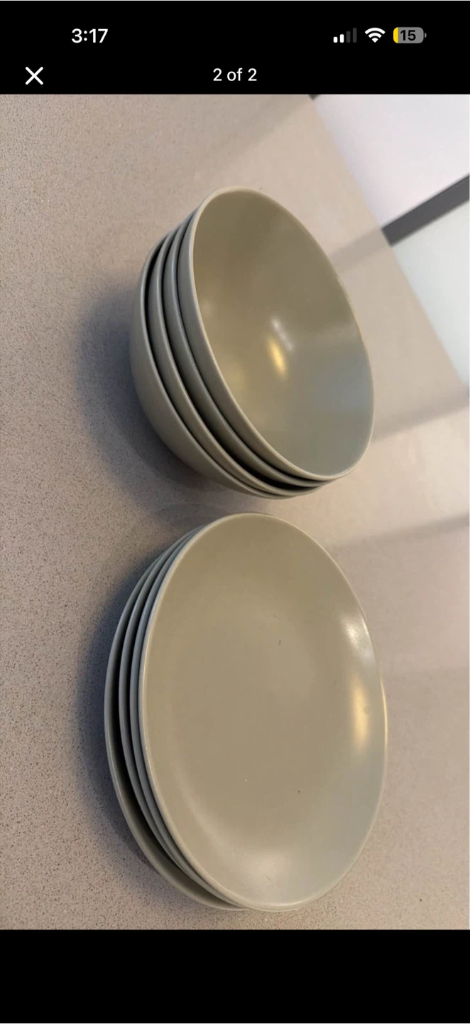 Set of 8 Matte Grey Dishes/ Kitchen Cutlery - photo 2