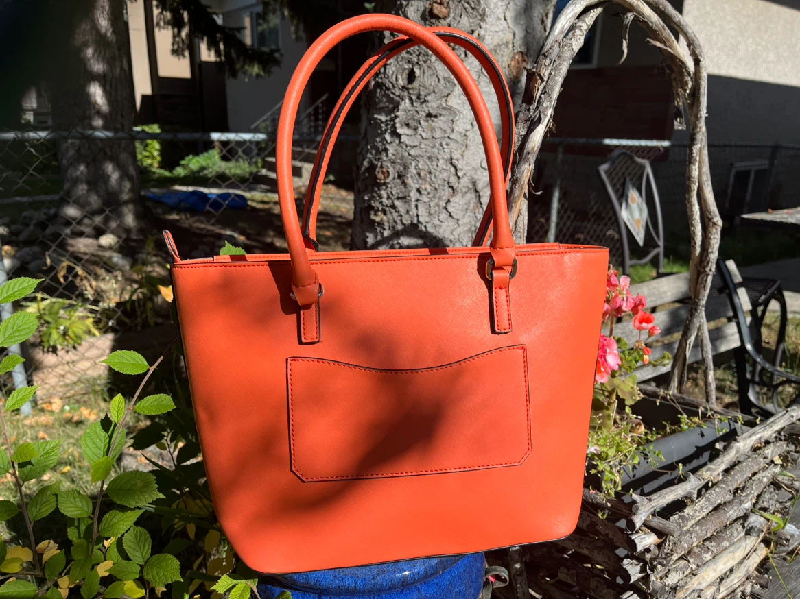 Guess Coral Orange Colour Tote, new, unused condition, Vegan - photo 3