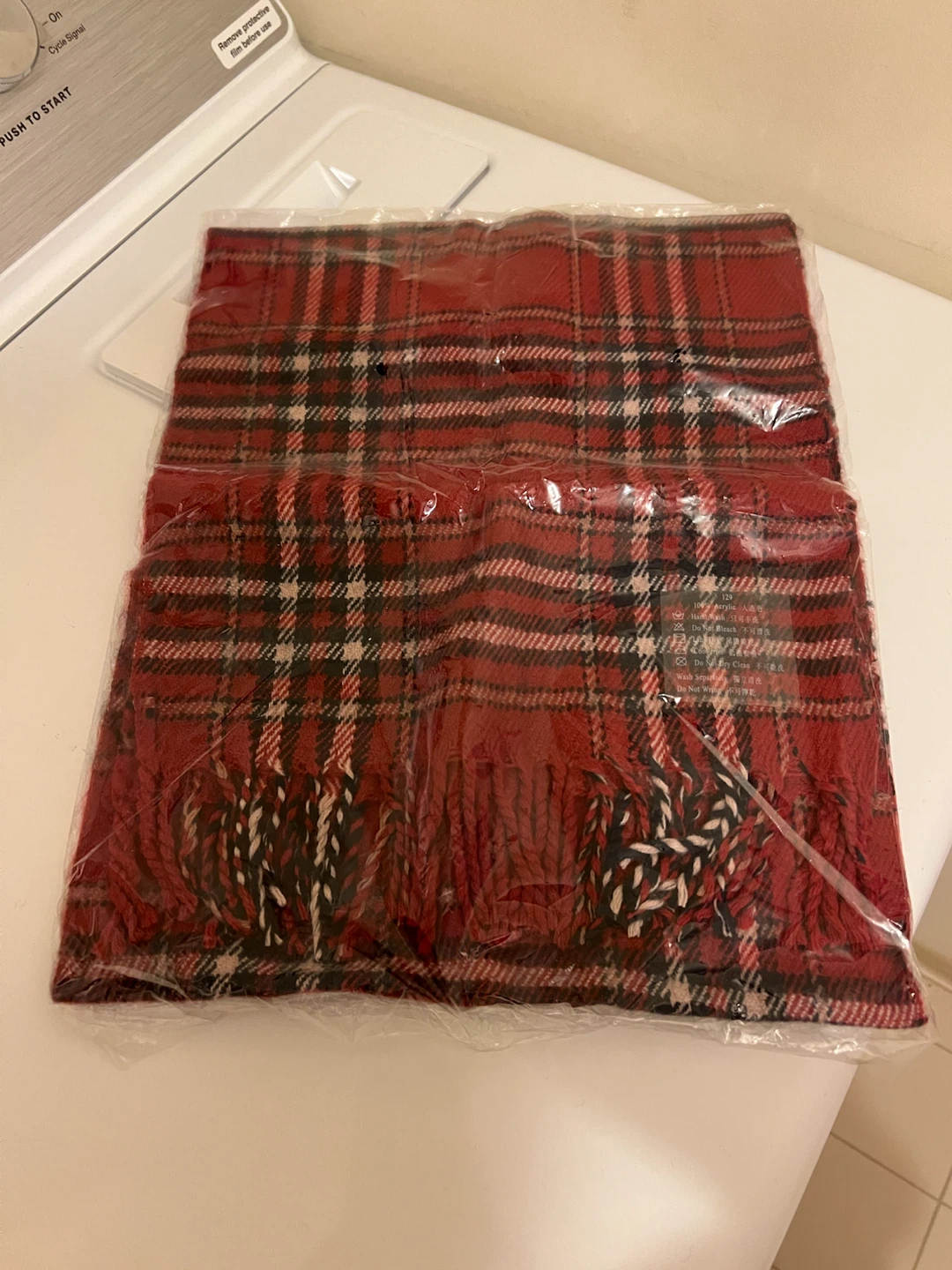 Red Plaid Tartan Scarf