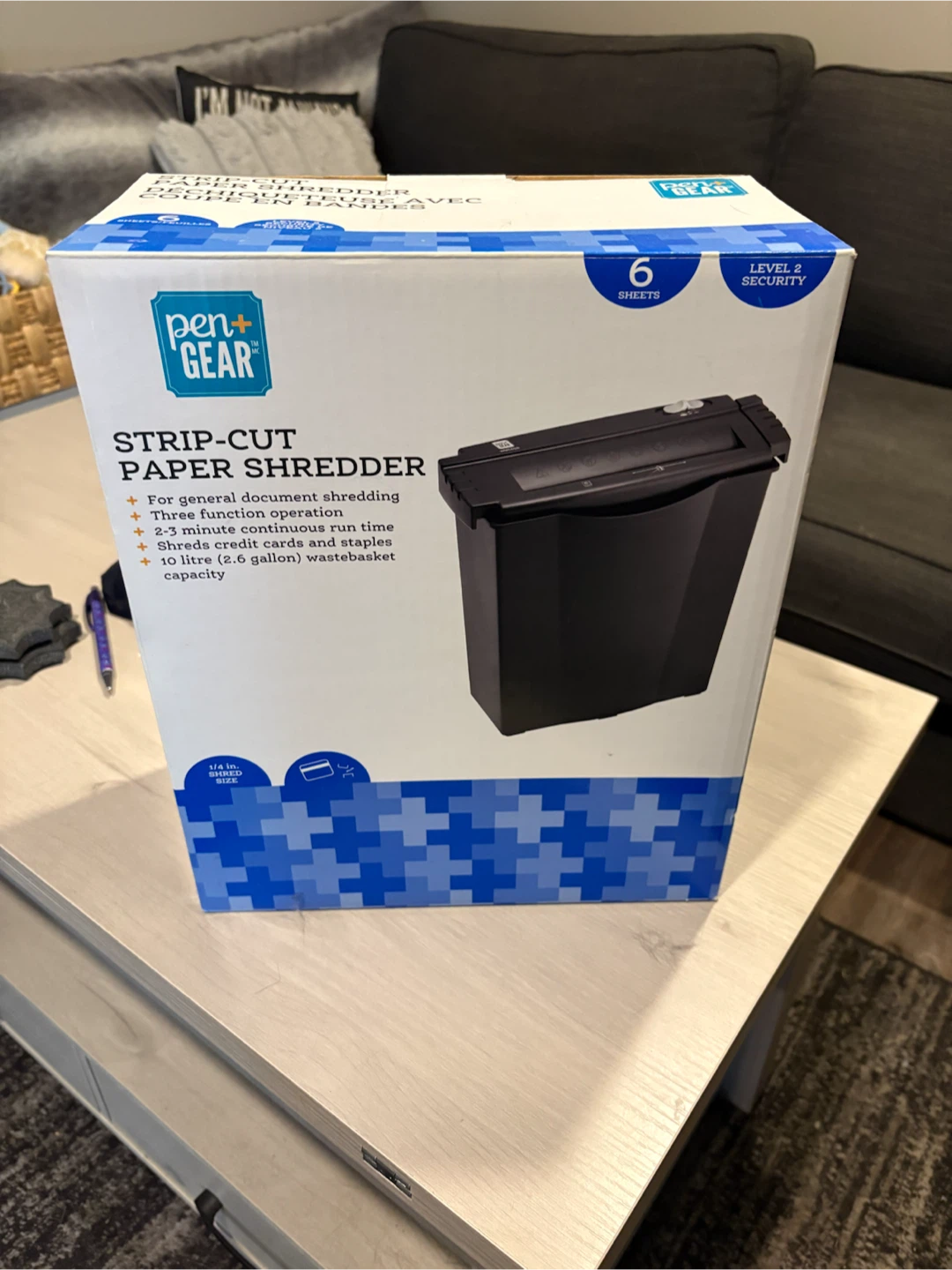 Pen+Gear Strip-Cut Paper Shredder