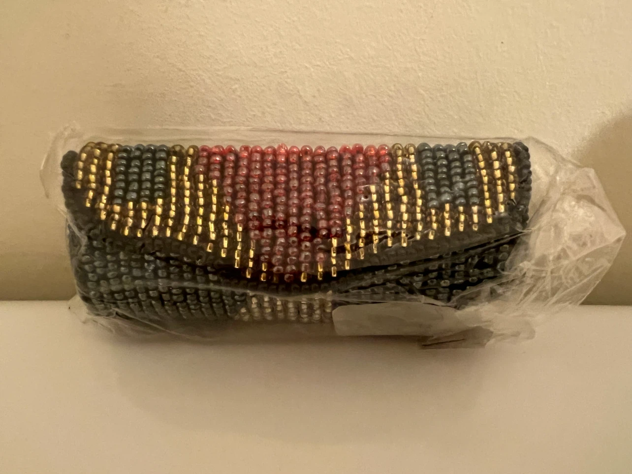 Beaded clutch bag