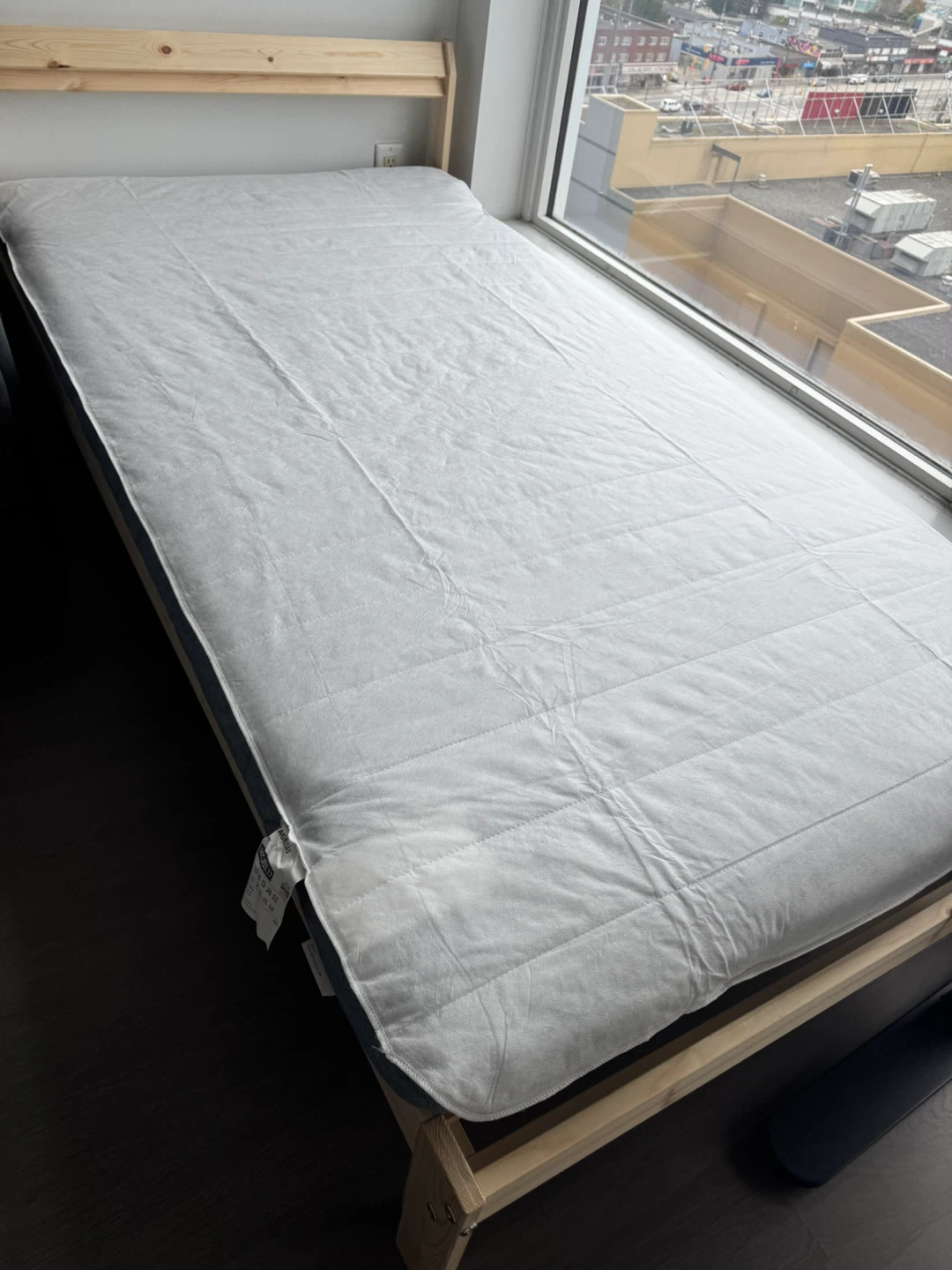 IKEA Neiden Twin Bed Frame and Ågotnes Mattress