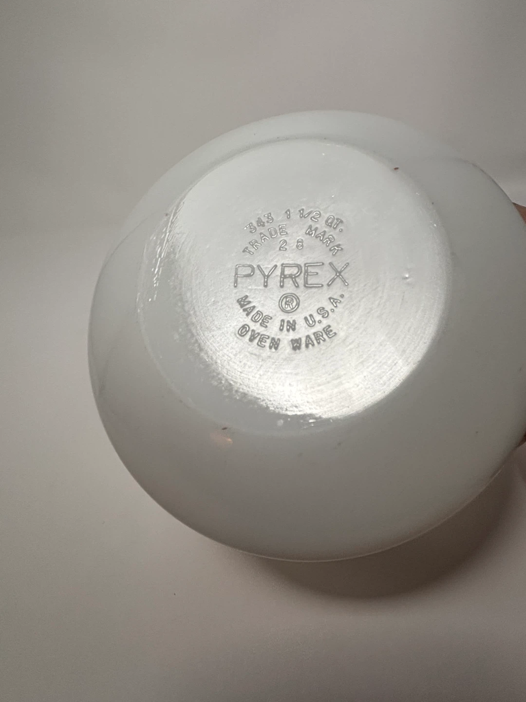 VINTAGE PYREX FISH SCALES #343 BOWL-1.5 QT 1970'S MCM - MINT - photo 4