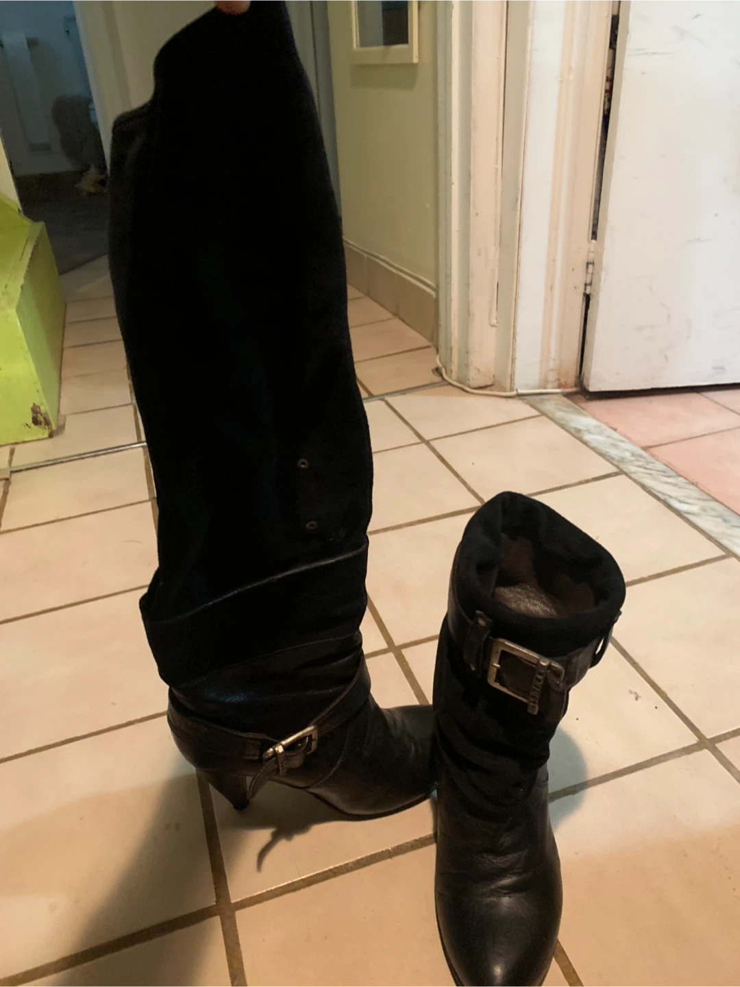 Miss Sixty Black Leather Boots