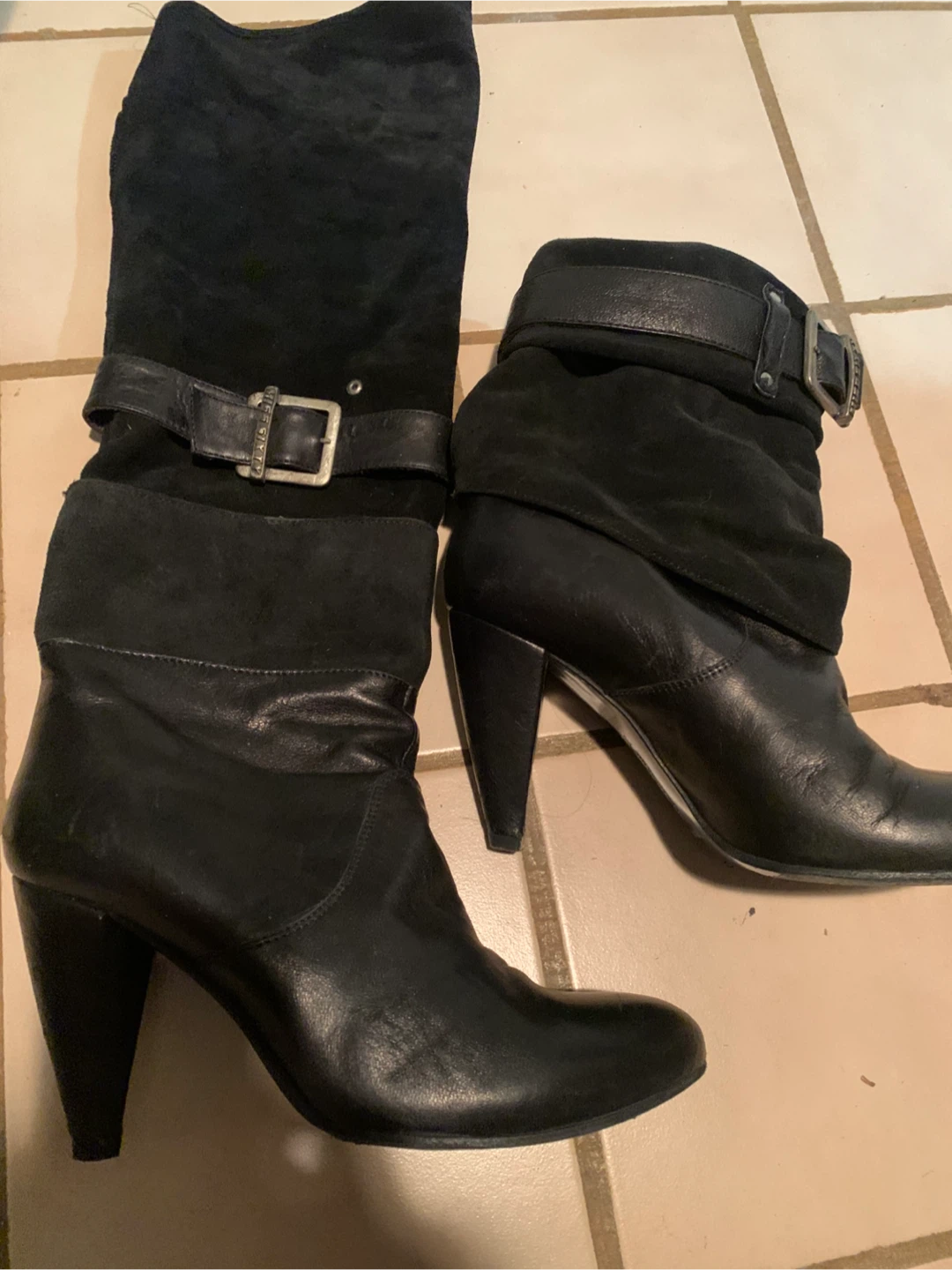 Miss Sixty Black Leather Boots - photo 2