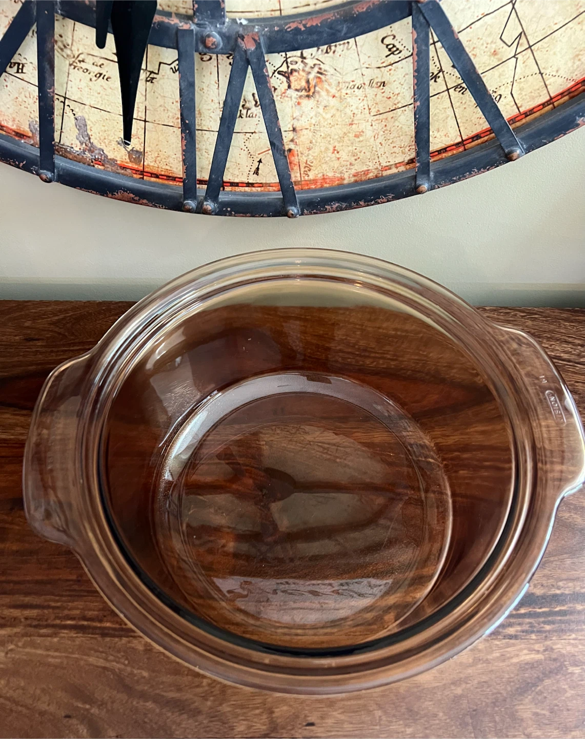 Vintage 5L Visions Amber Glass Dutch Oven with Lid - photo 5