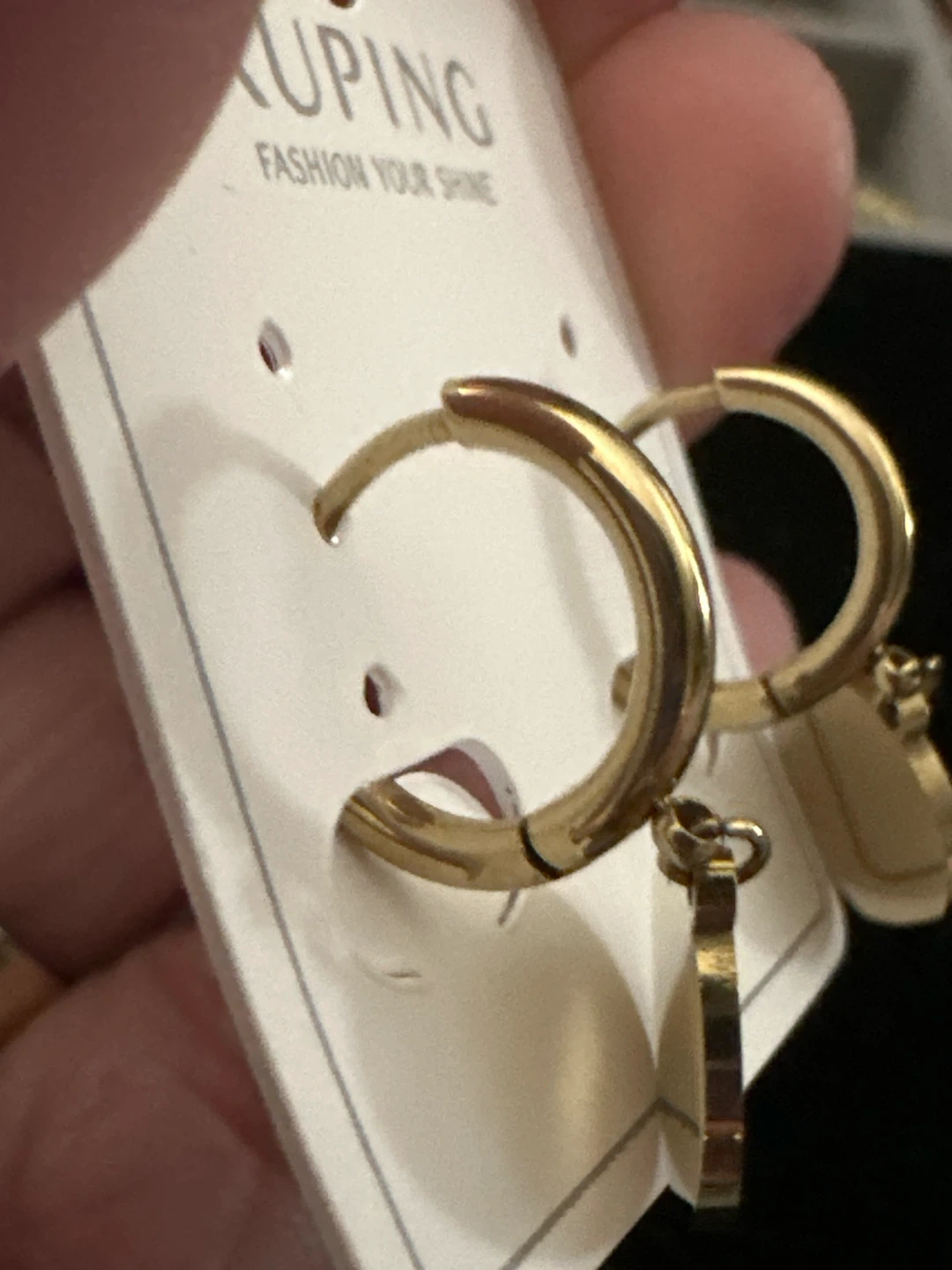 Xuping Gold Tone Coin Hoop Earrings - photo 2