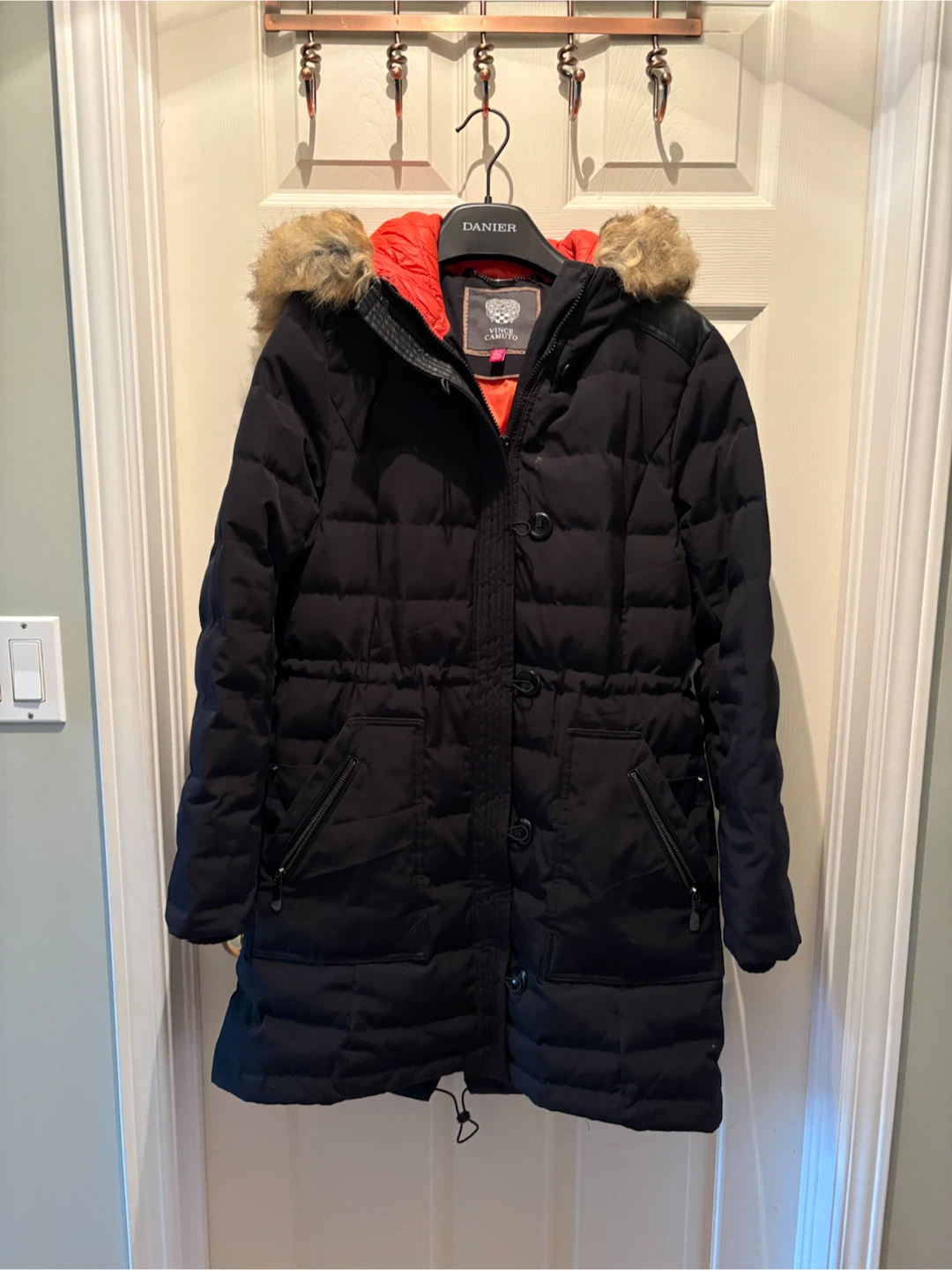 Vince Camuto Black Down Parka