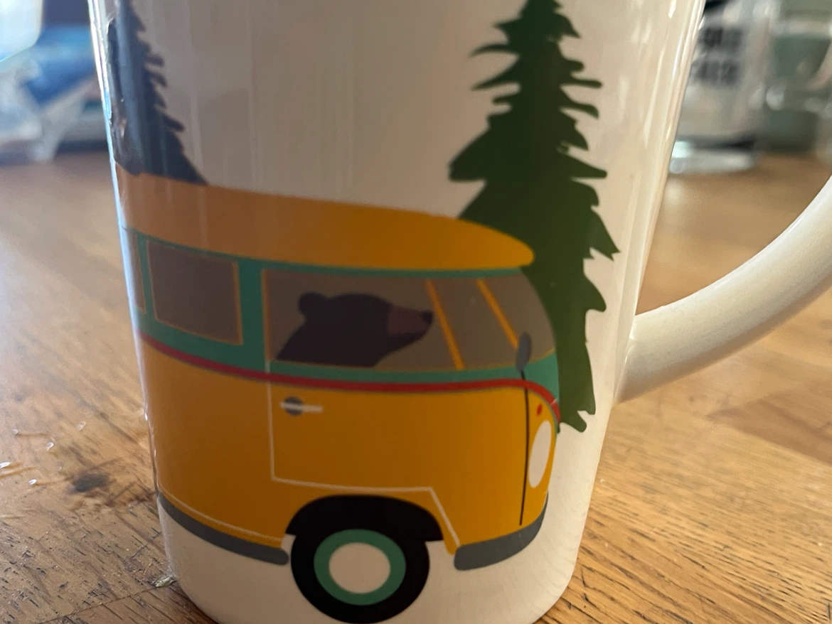 Camping Theme Bear and Van Mug - photo 3