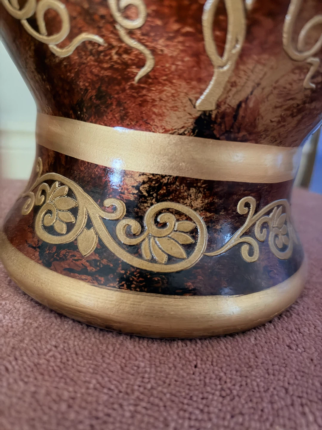 Large Decorative Vase with Grapevine Design - photo 3
