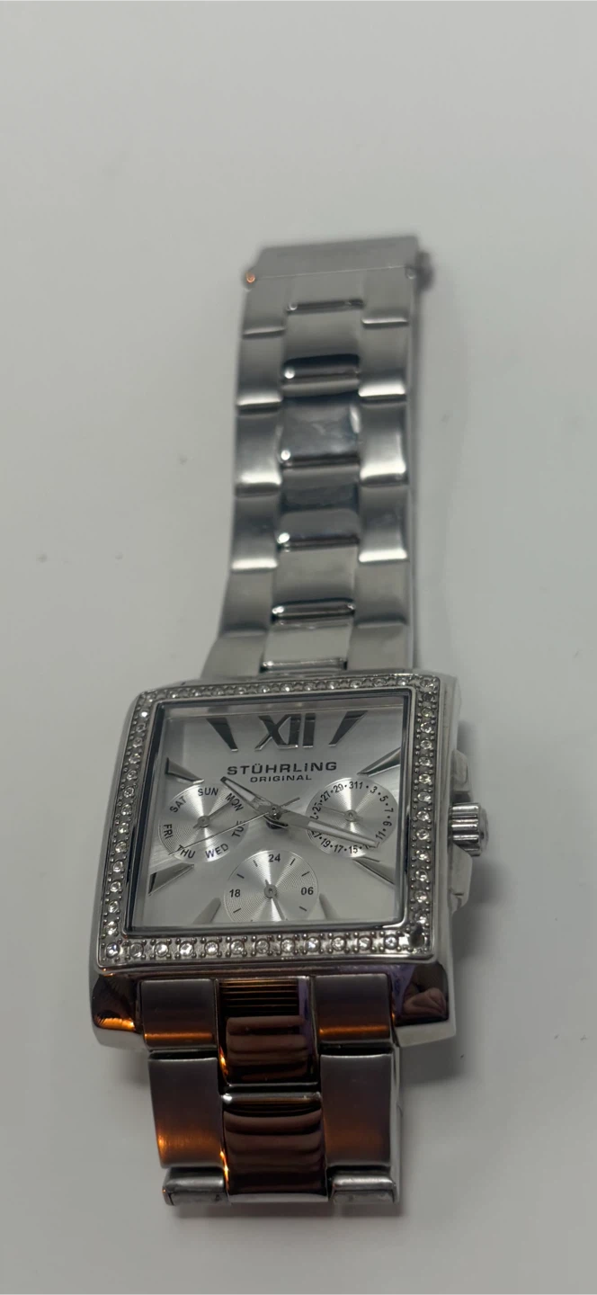 Stuhrling Original Women’s Rectangle Crystal Watch Miyota Quartz