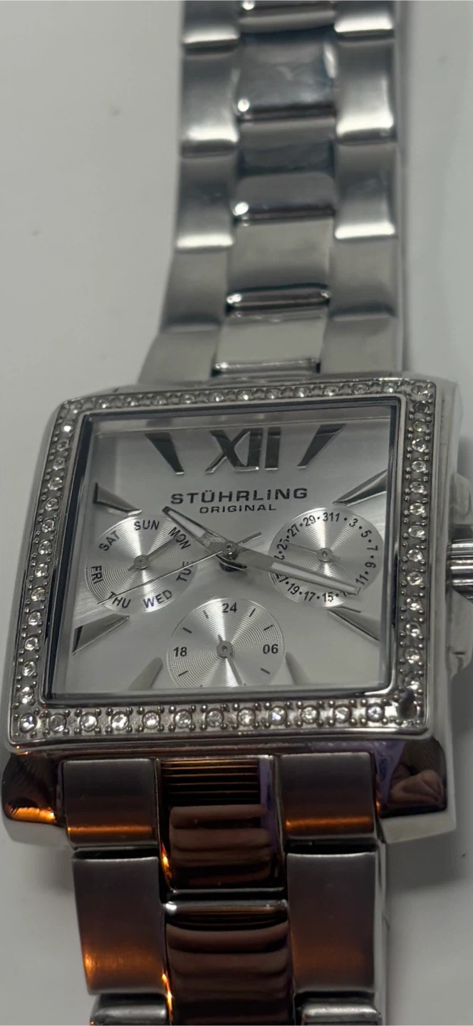 Stuhrling Original Women’s Rectangle Crystal Watch Miyota Quartz - photo 2