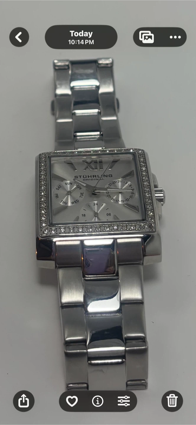 Stuhrling Original Women’s Rectangle Crystal Watch Miyota Quartz - photo 3