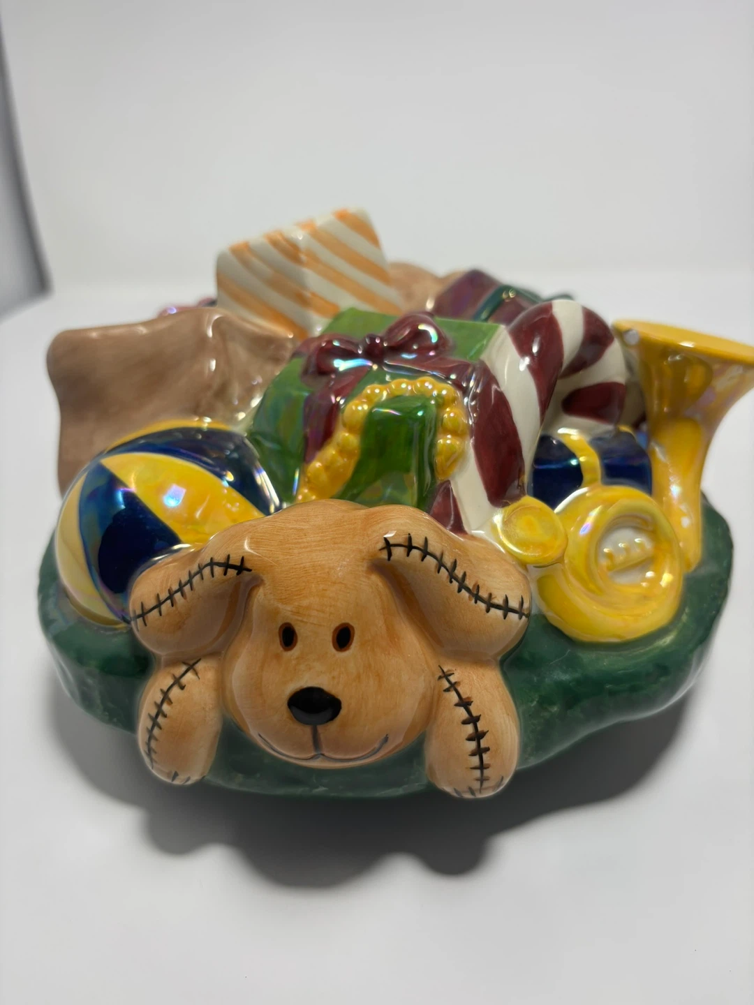 Ceramic Christmas Stocking Cookie Treat Jar - photo 5