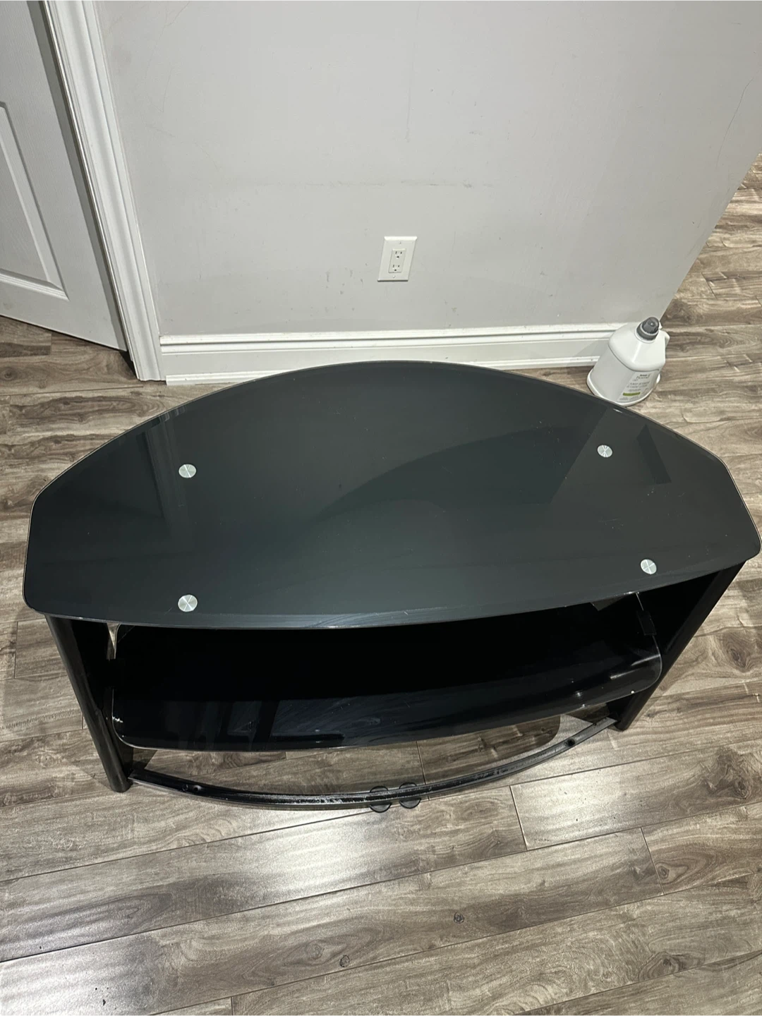 Black glass TV stand/ Decorative Table - photo 2