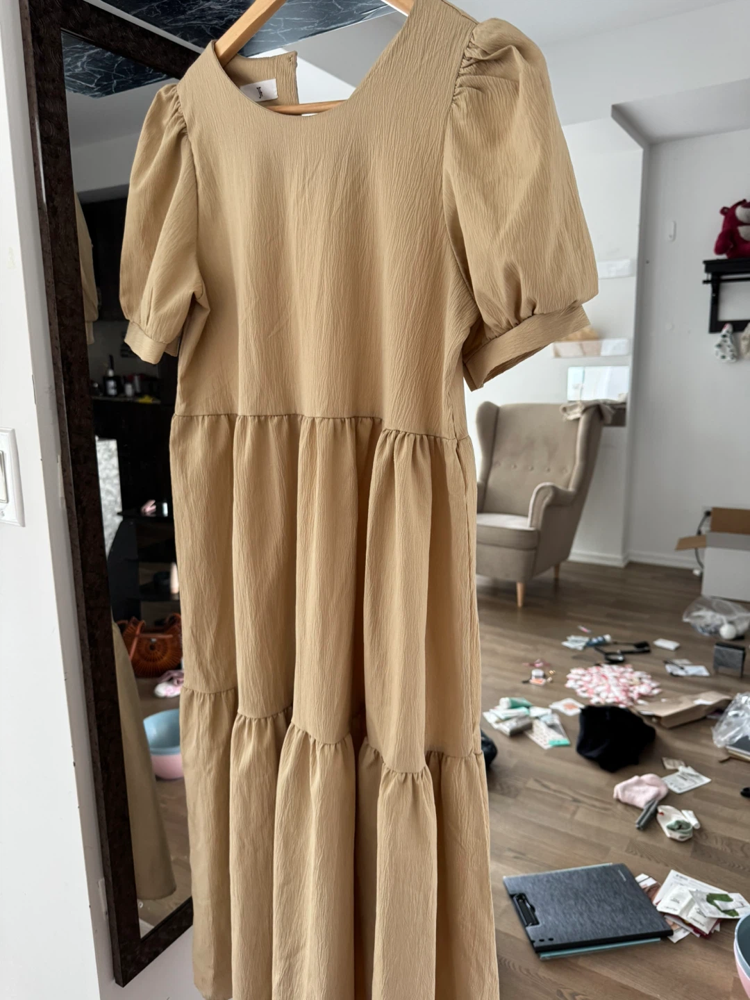 Burberry colour Beige sleeve midi dress - photo 3