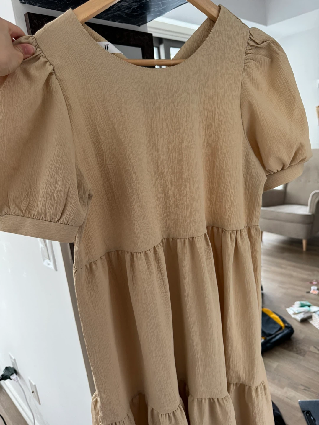 Burberry colour Beige sleeve midi dress - photo 5