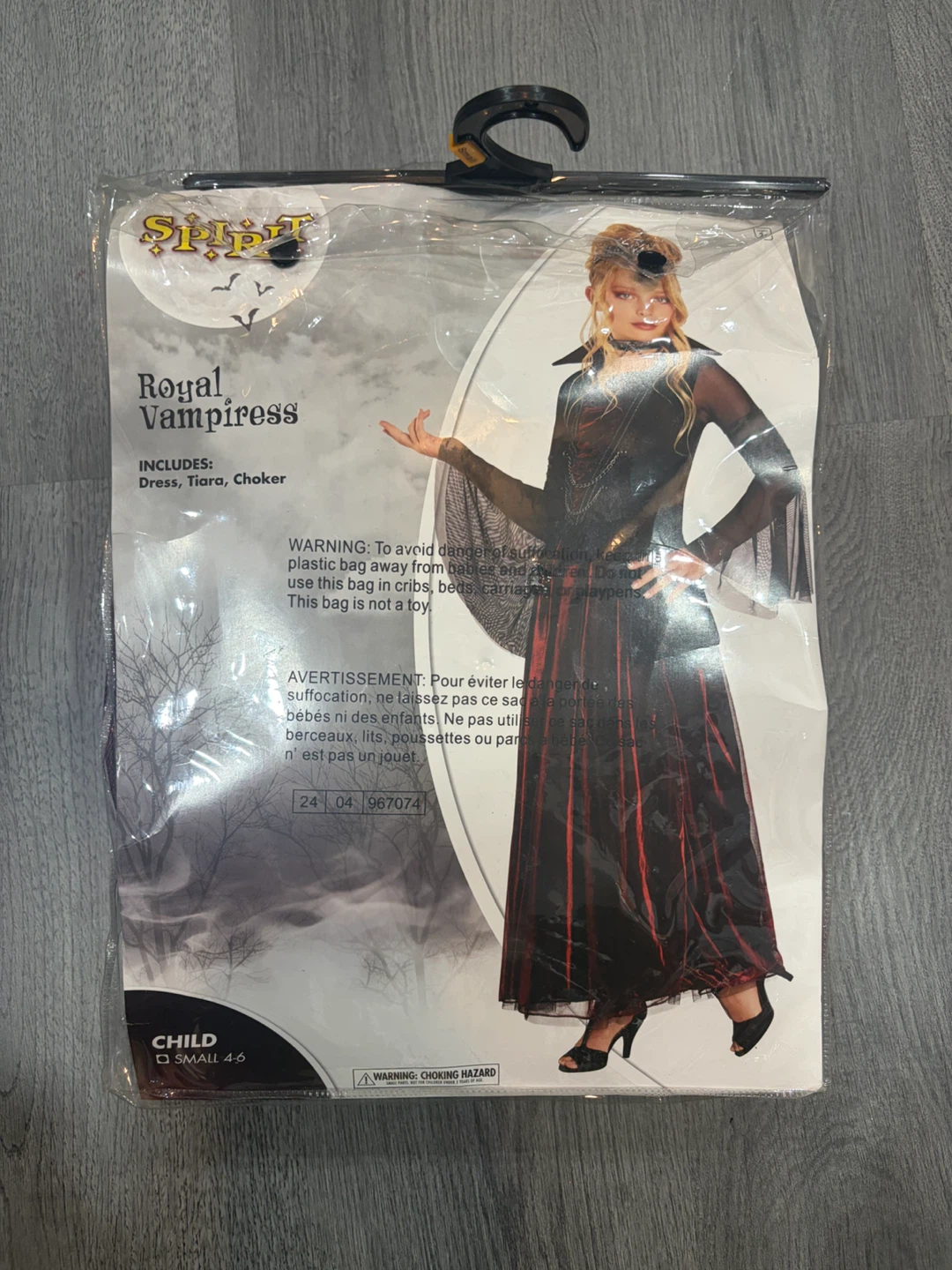 Spirit Halloween Royal Vampiress Costume Child Small 4-6
