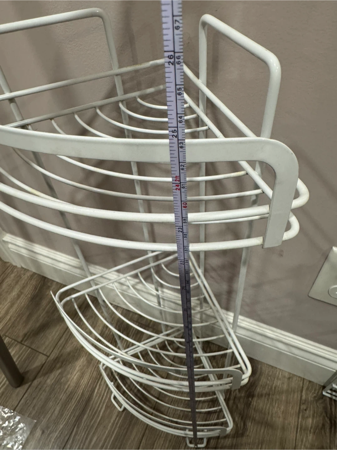 3-Tier White Wire Corner Shelf/caddy - photo 3