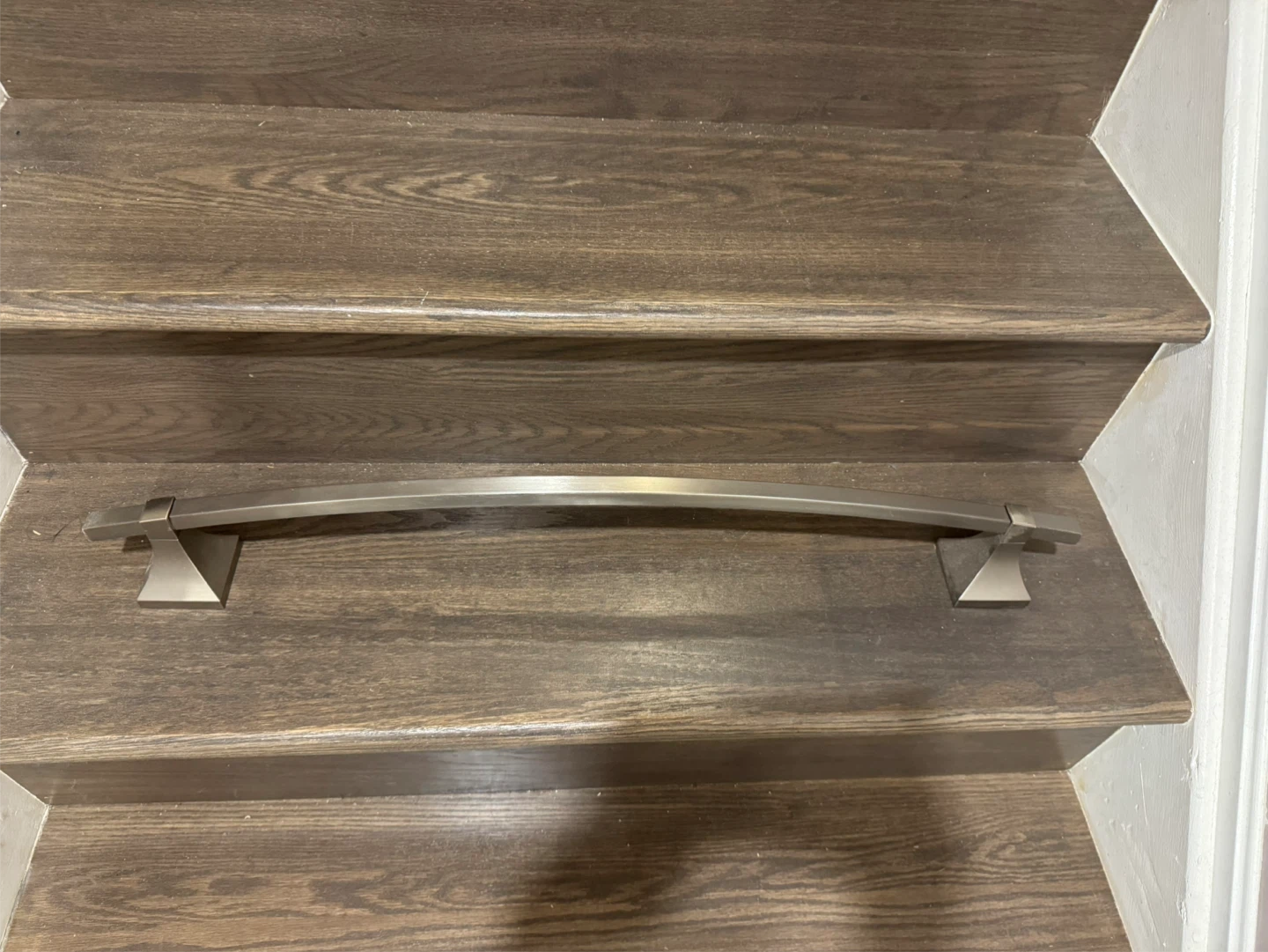 Brushed Nickel Curved Towel Bar - photo 2