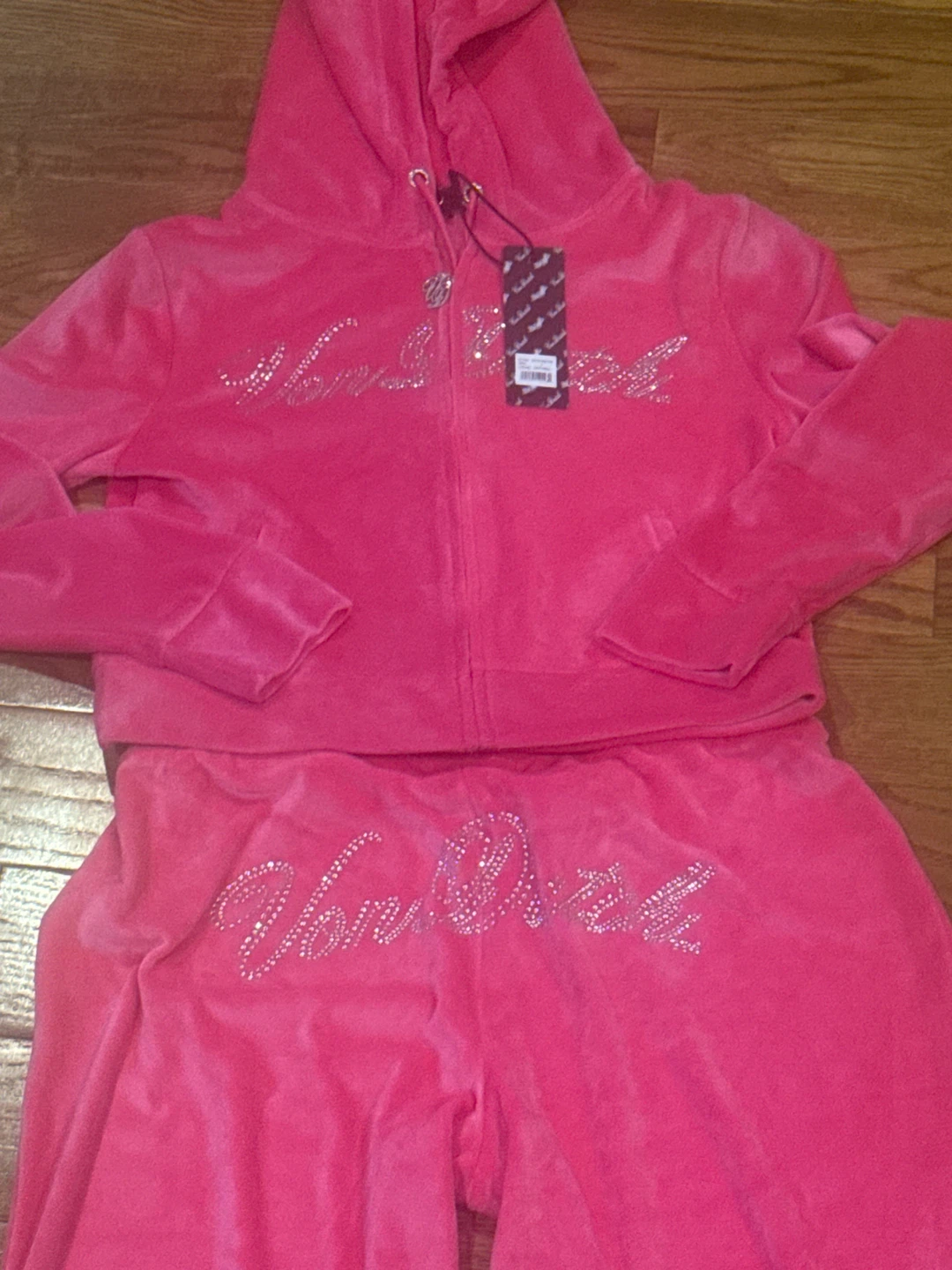 Von Dutch Pink Velour Tracksuit Set - photo 3