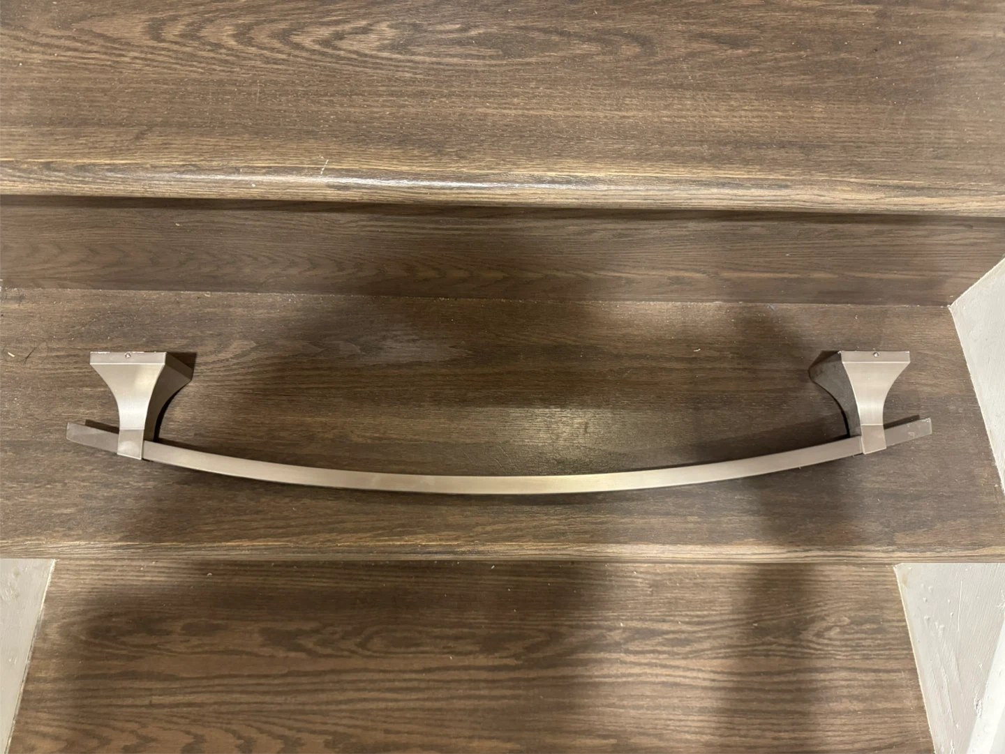 Brushed Nickel Curved Towel Bar