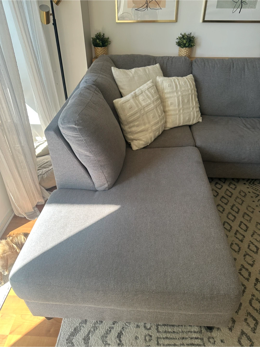 Gray L-Shaped Sectional Sofa - photo 4