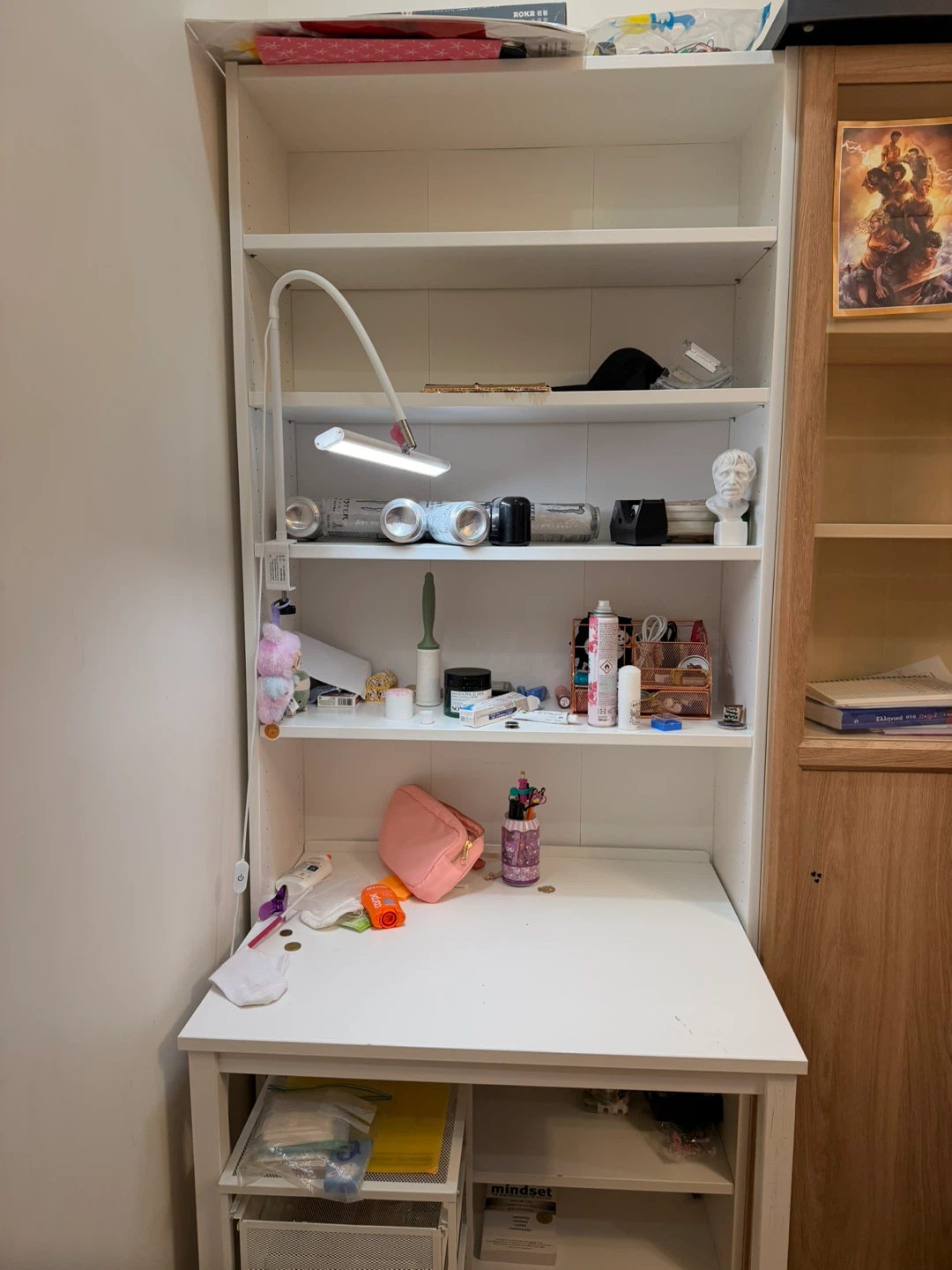 IKEA billy Shelving Unit with Desk - photo 2