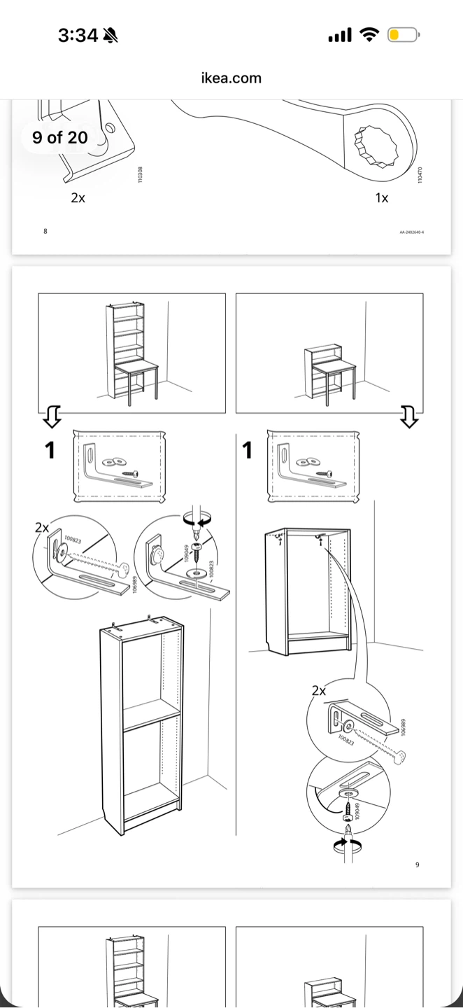 IKEA billy Shelving Unit with Desk - photo 3