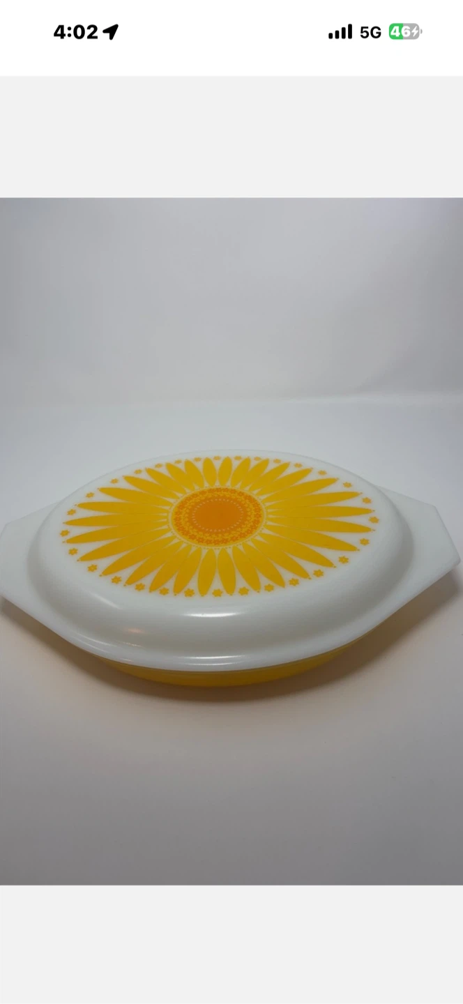 Vintage Pyrex Sunflower Divided Dish - photo 5