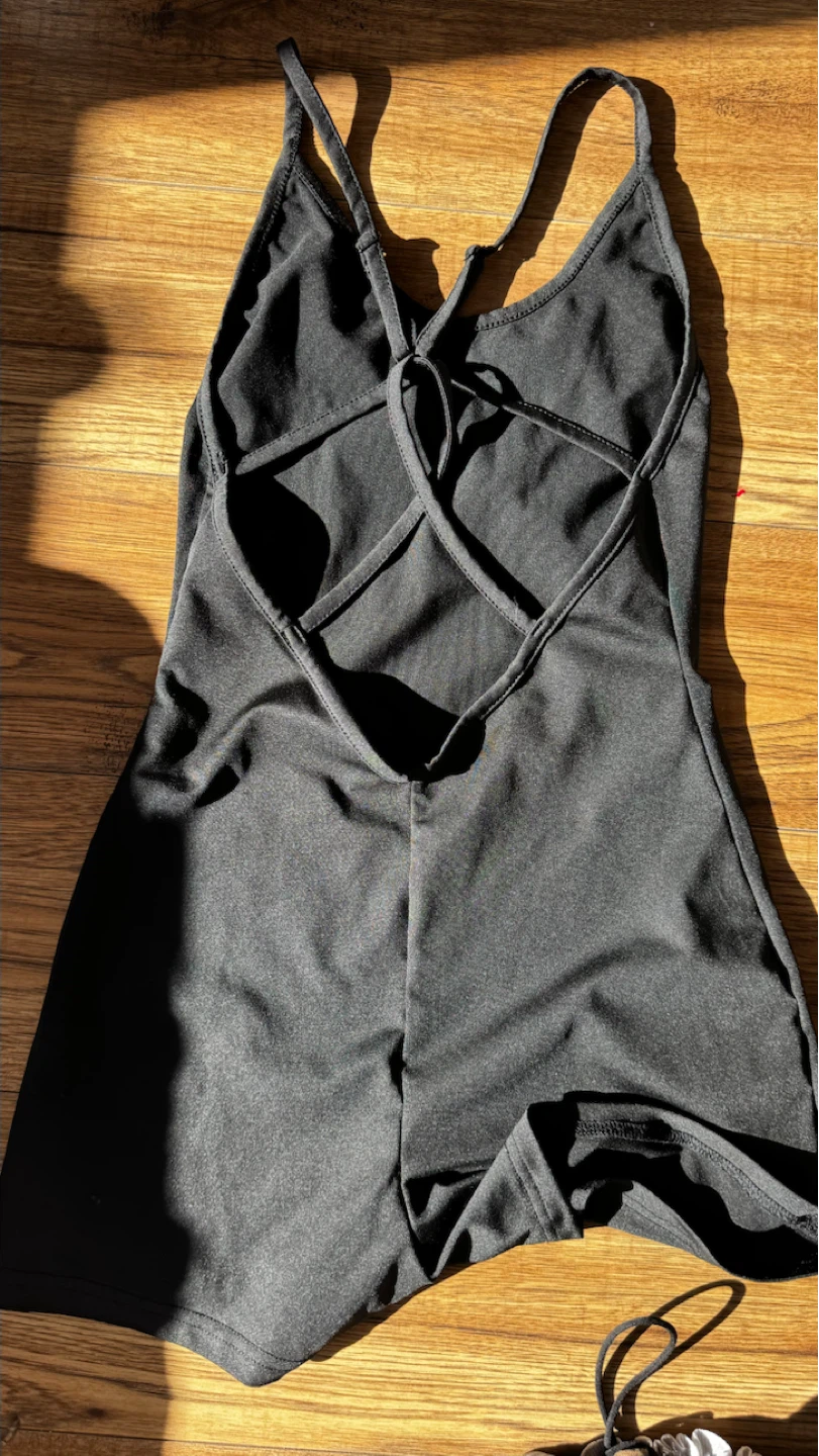 Black Athletic Bodysuit Romper - photo 2