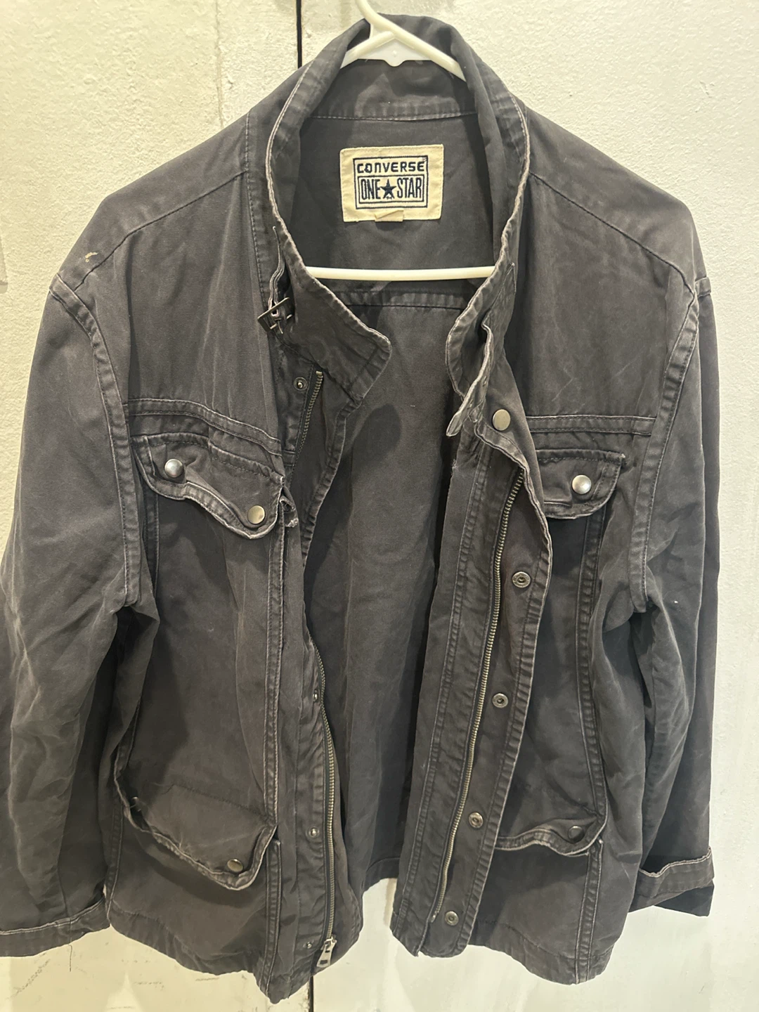 Converse One Star Black Canvas Jacket