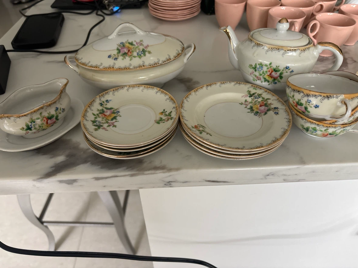 Vintage Miniature Porcelain Tea Set Collection