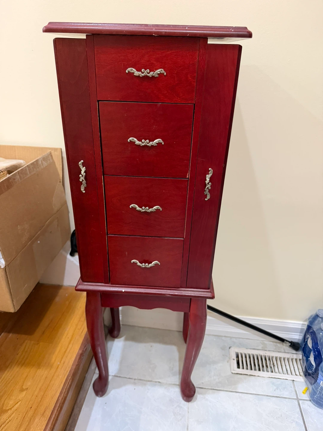 Freestanding Wooden Jewelry Armoire - photo 3