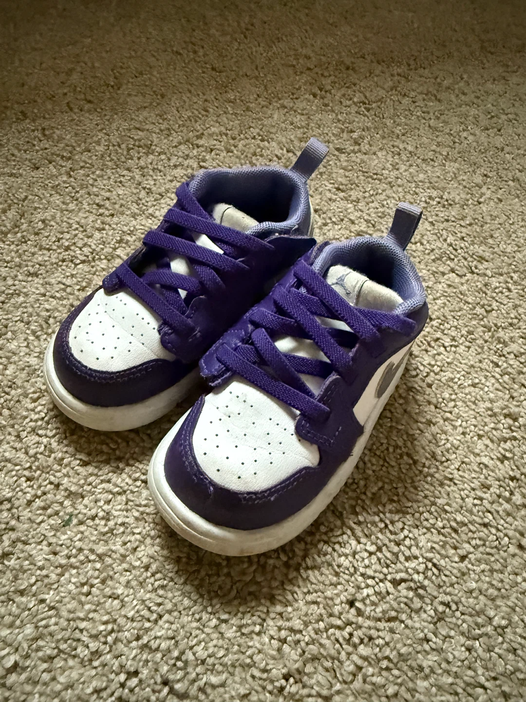 Nike Jordan Toddler Shoes Purple/White