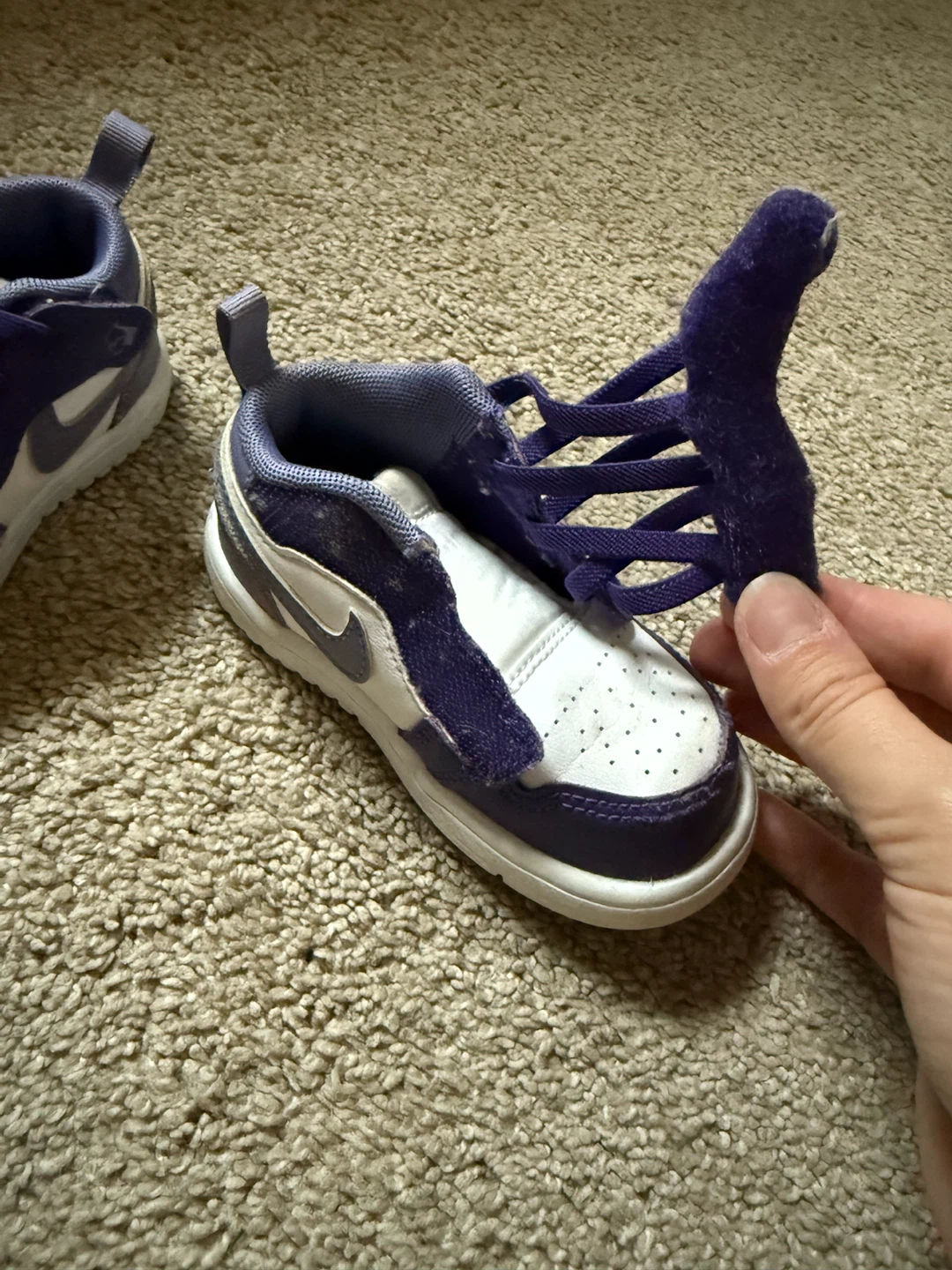 Nike Jordan Toddler Shoes Purple/White - photo 3