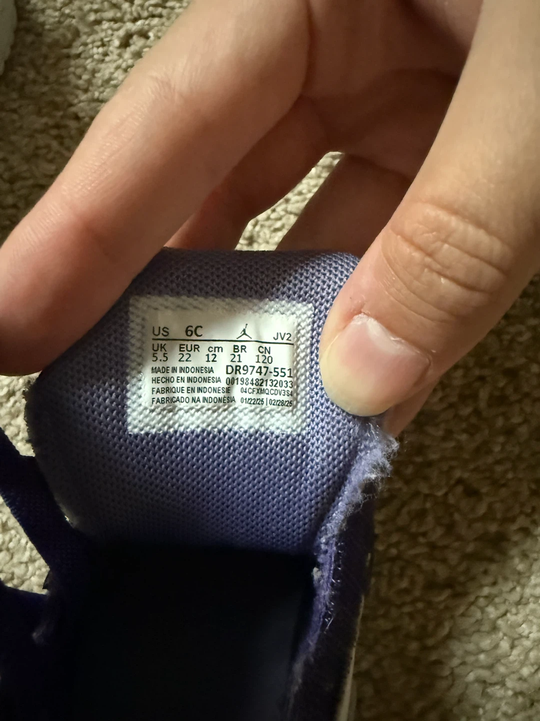 Nike Jordan Toddler Shoes Purple/White - photo 4