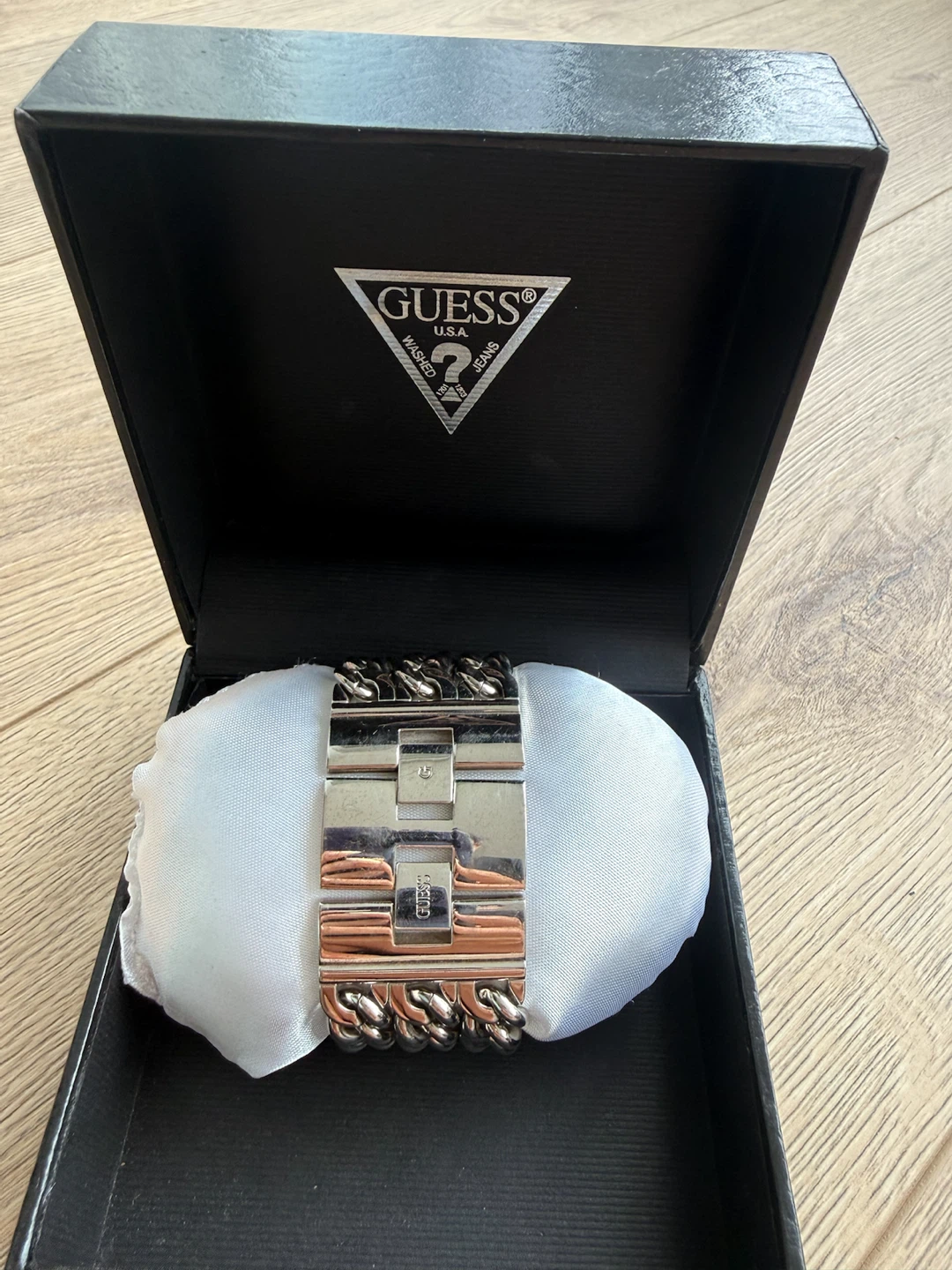 Guess Silver Tone Crystal Logo Watch - photo 2