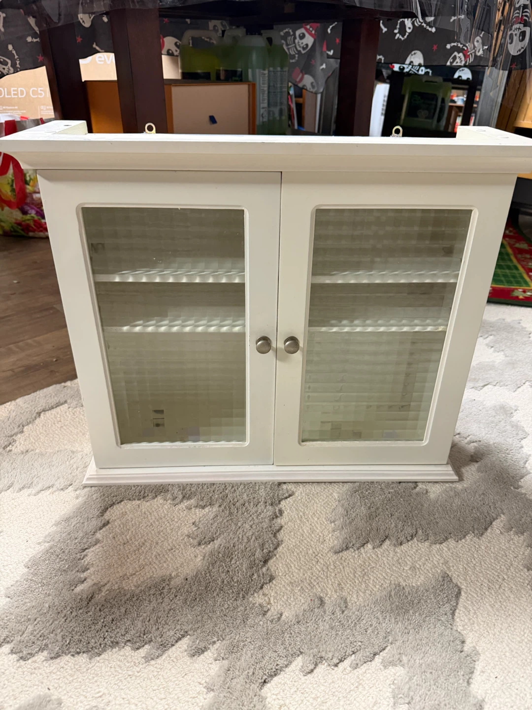 White Wall-Mounted Storage Cabinet