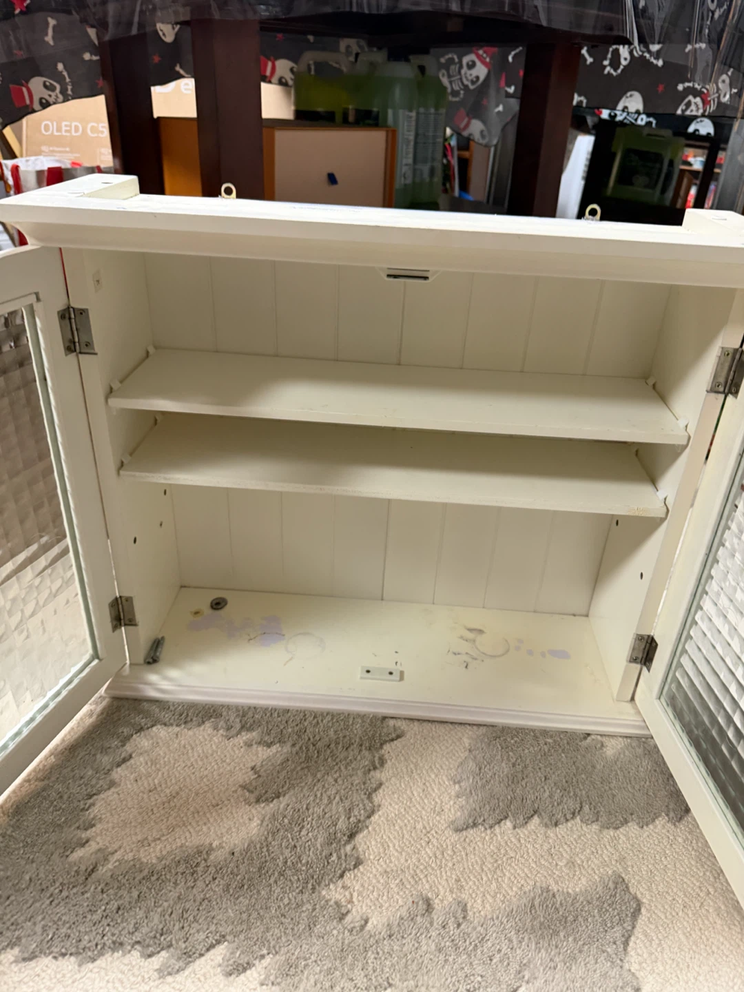 White Wall-Mounted Storage Cabinet - photo 2
