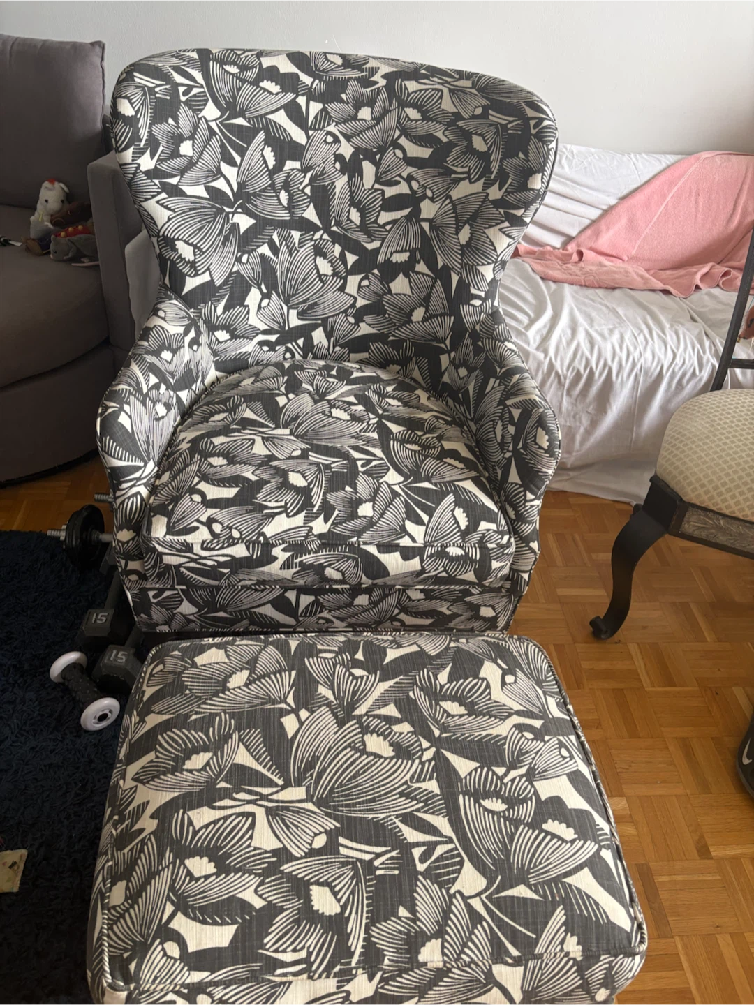 Wingback Chair and Ottoman - photo 2