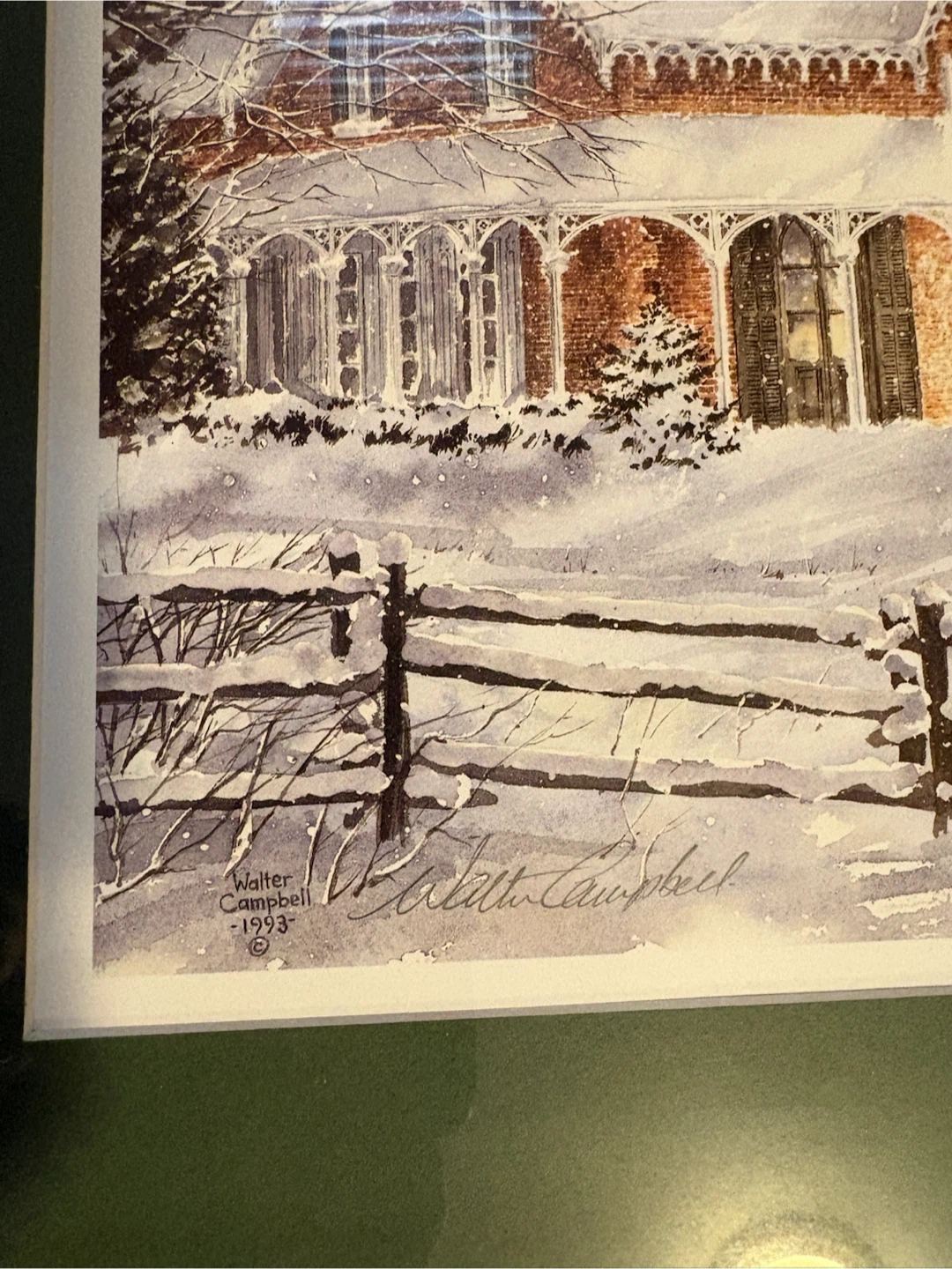 Walter Campbell Framed Winter Print - photo 2