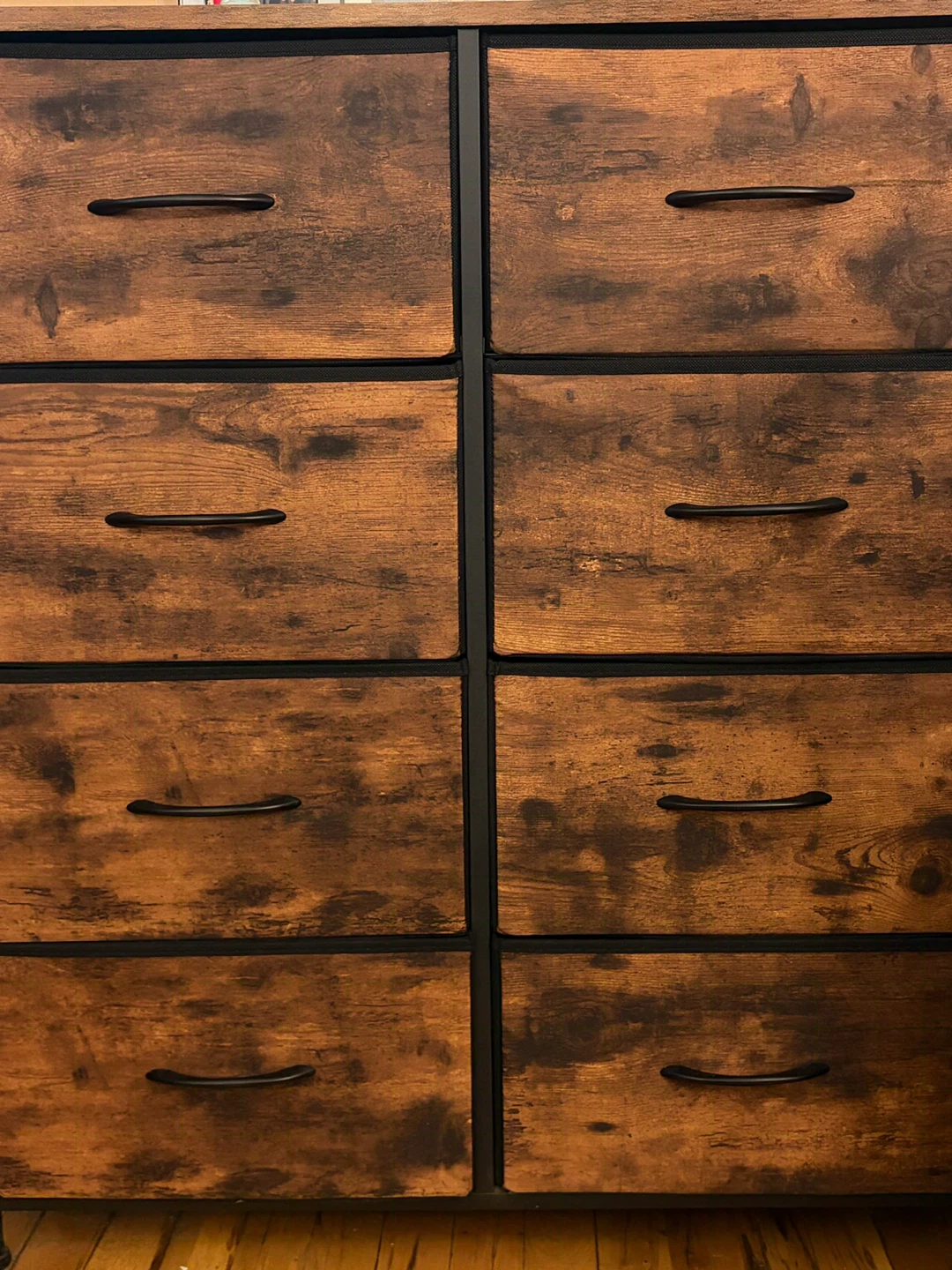 8-Drawer Rustic Wood Dresser