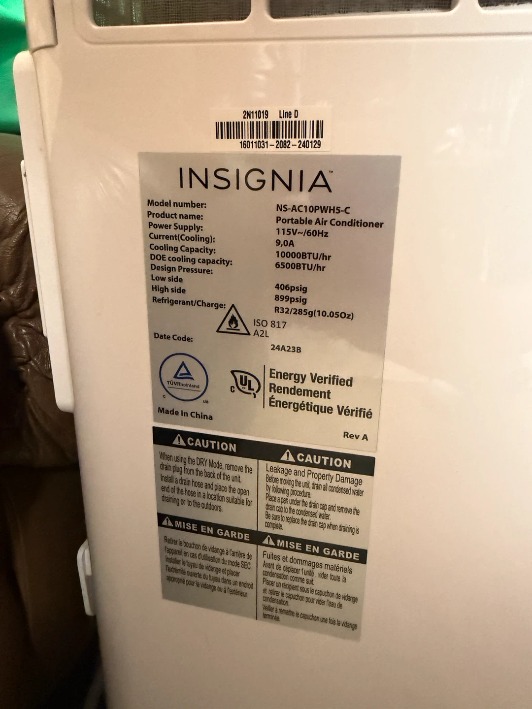 Insignia Portable Air Conditioner 10000 BTU - photo 4